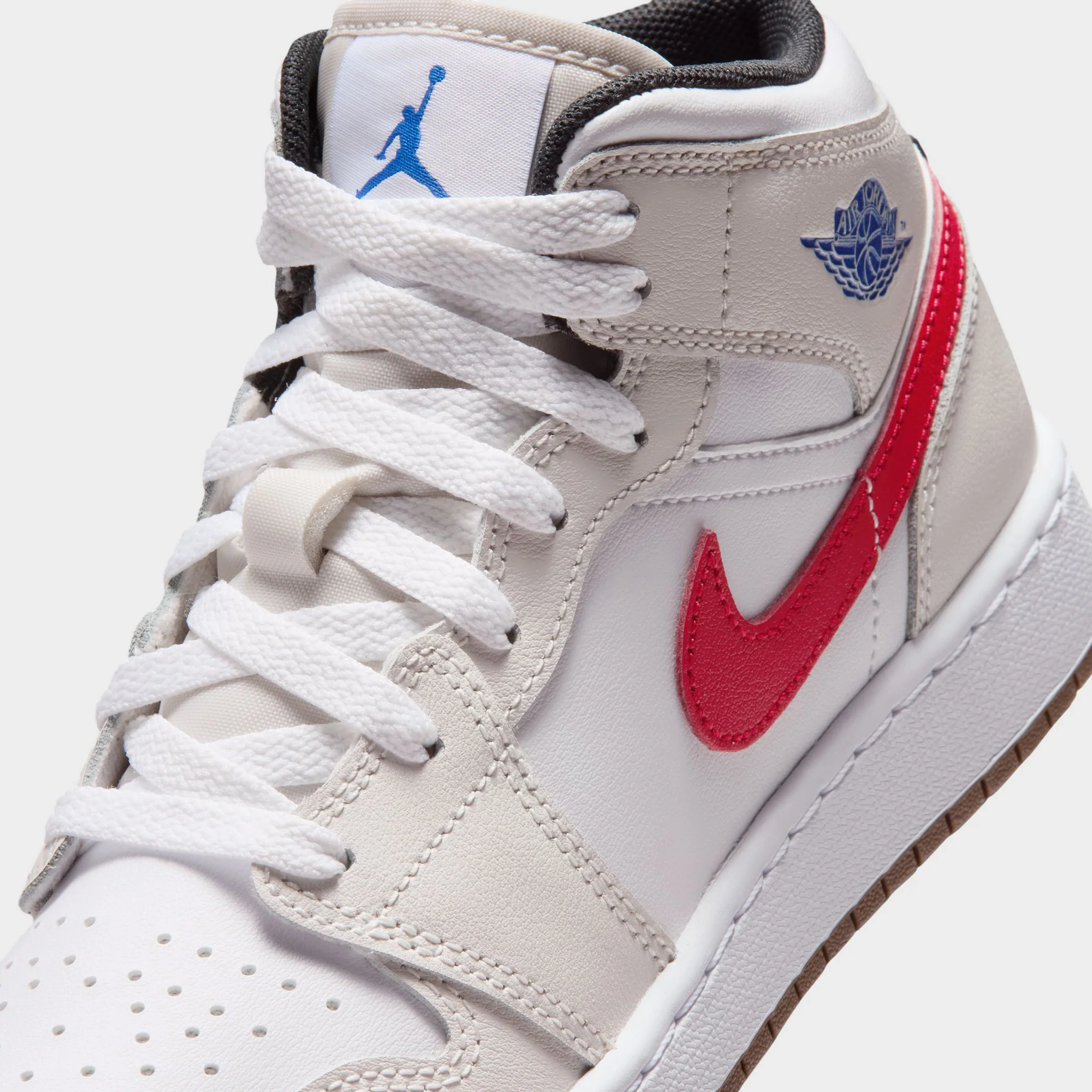 Jordan 1 Mid GS Phantom / Game Royal - White - Image 3