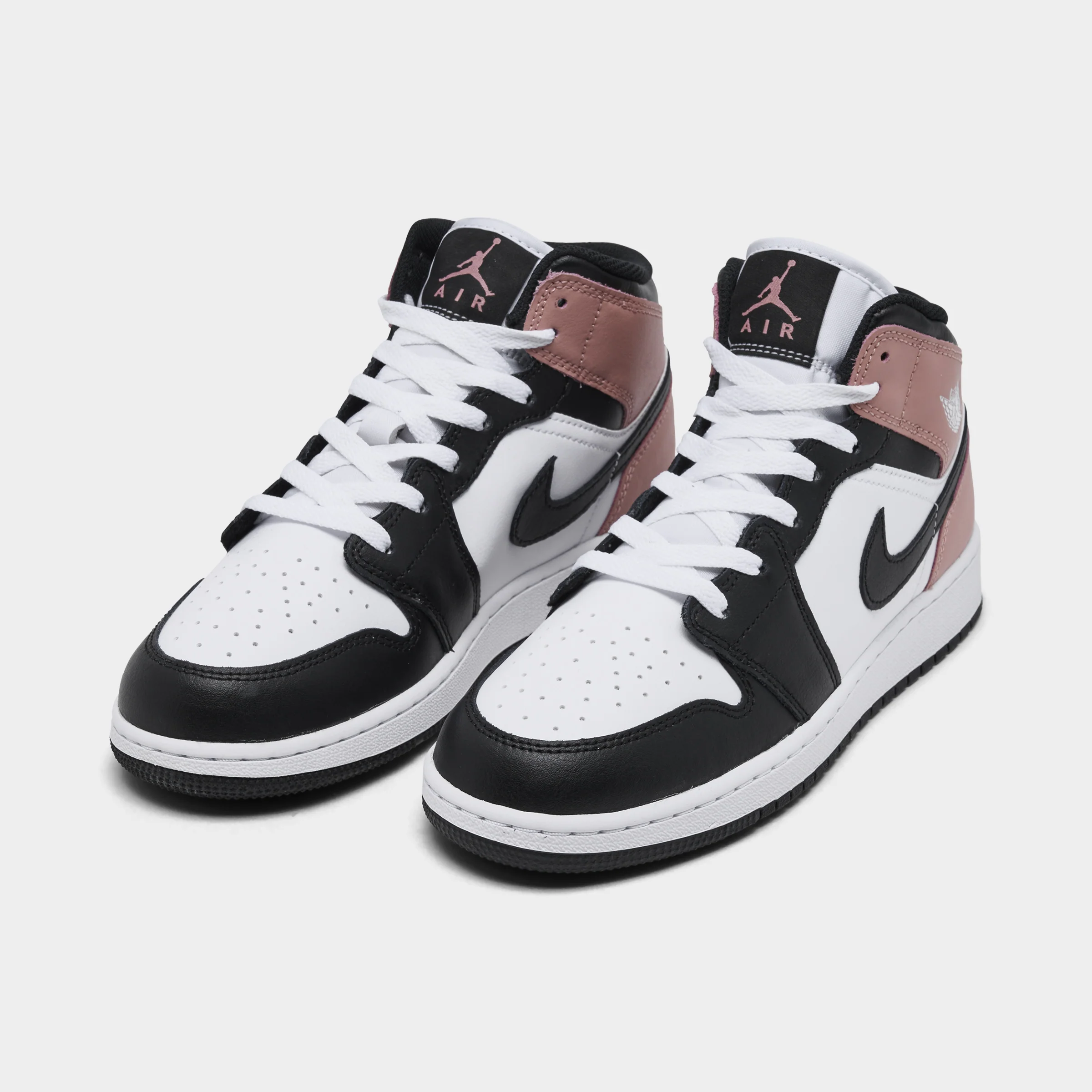Jordan 1 Mid GS White / Black - Rust Pink - Image 2