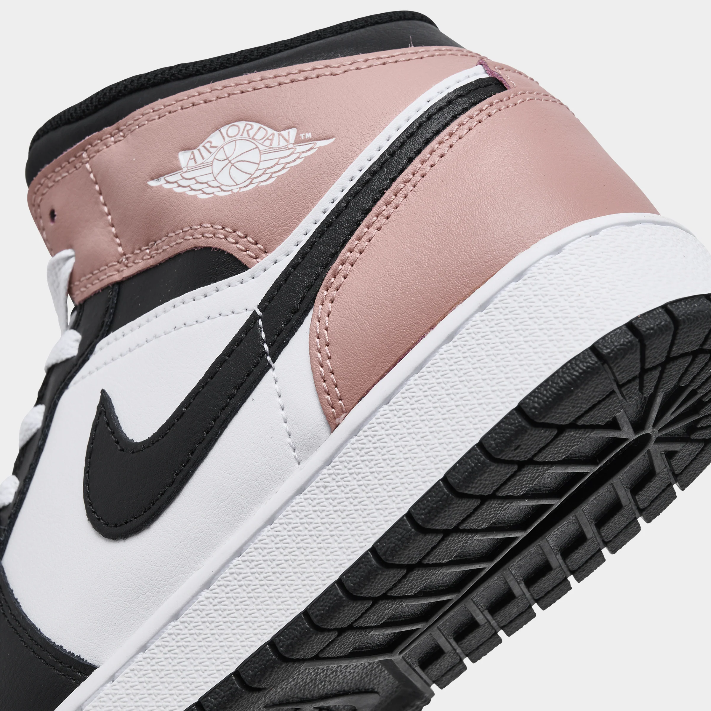 Jordan 1 Mid GS White / Black - Rust Pink - Image 3