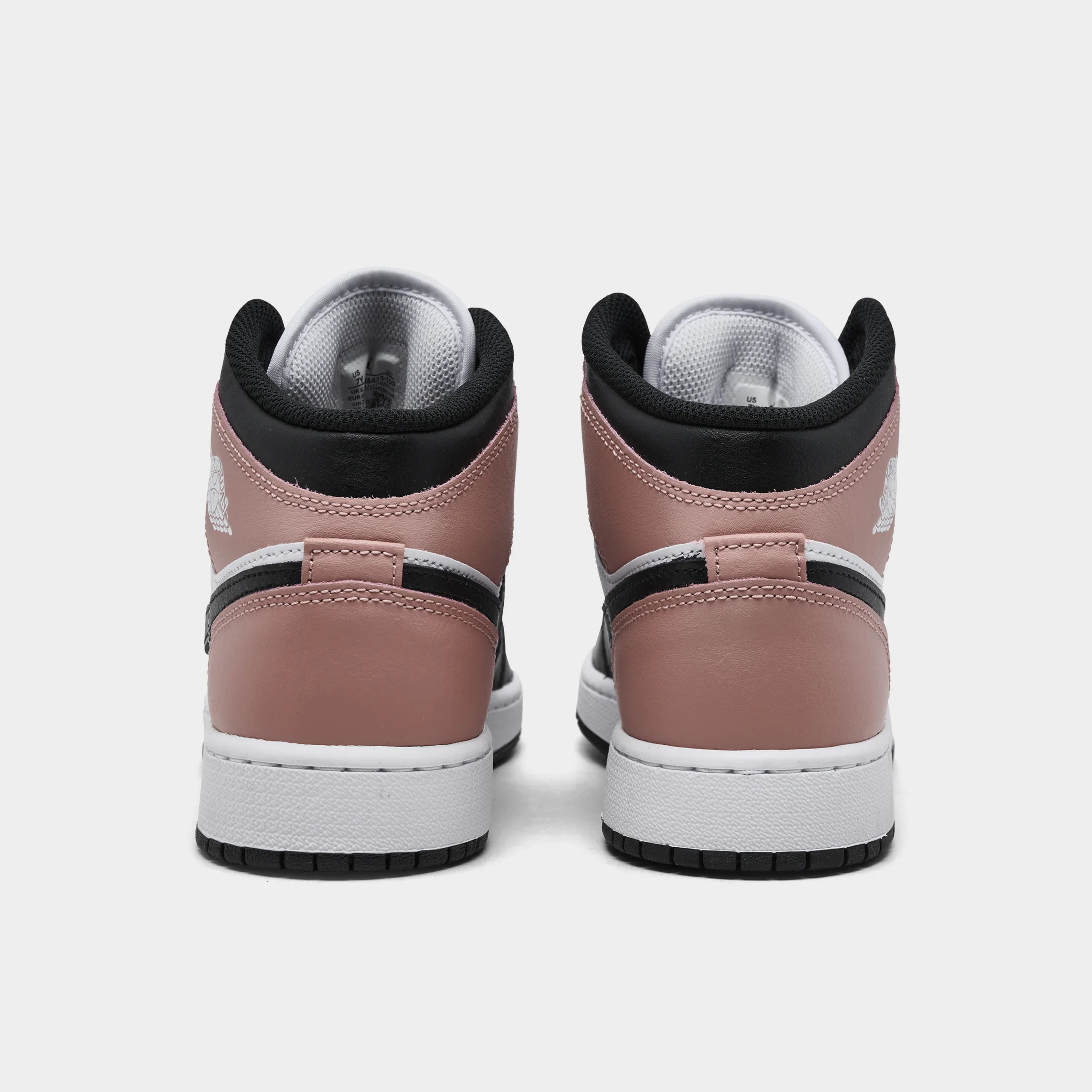 Jordan 1 Mid GS White / Black - Rust Pink - Image 4