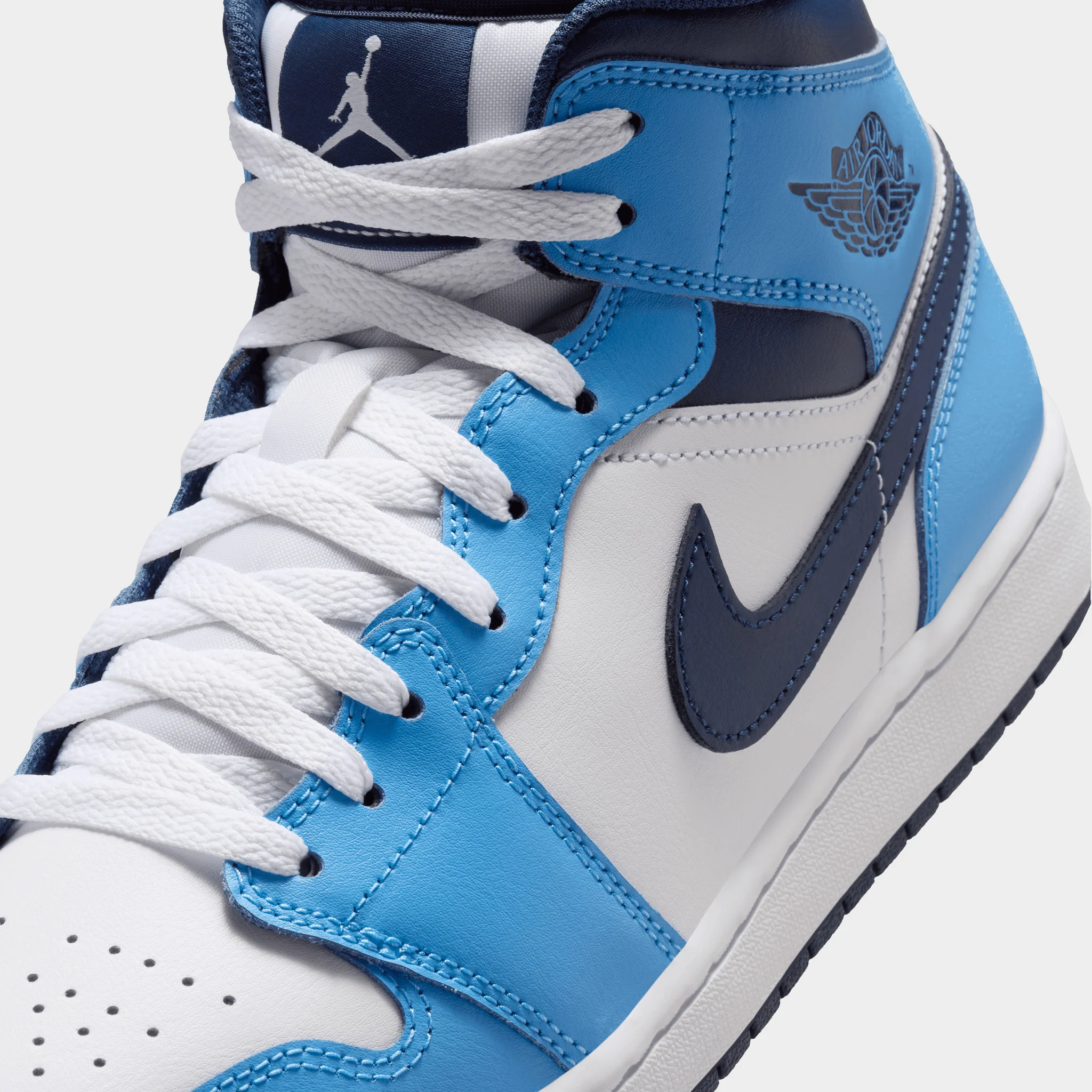 Jordan 1 Mid University Blue / Midnight Navy - White - Image 3