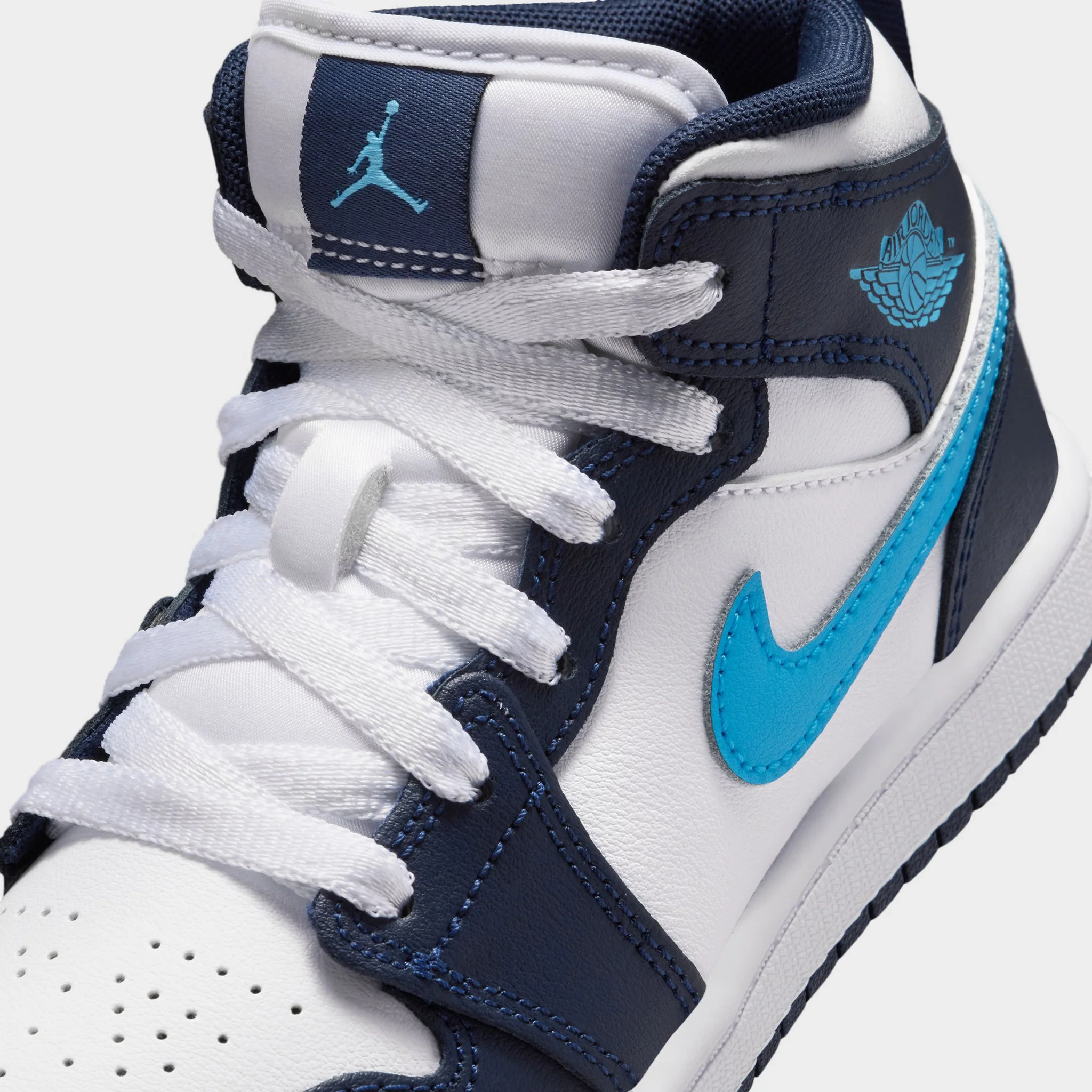 Jordan 1 Mid PS Obsidian / Dark Powder Blue - White - Image 3