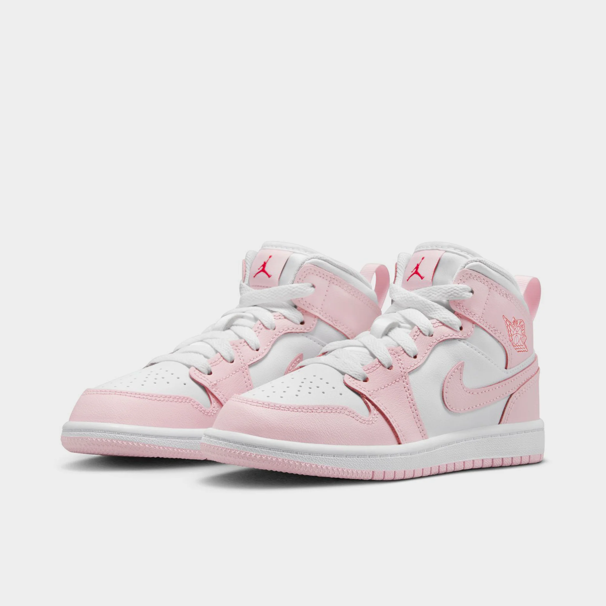 Jordan 1 Mid PS Pink Foam / White - Fire Red - Image 2