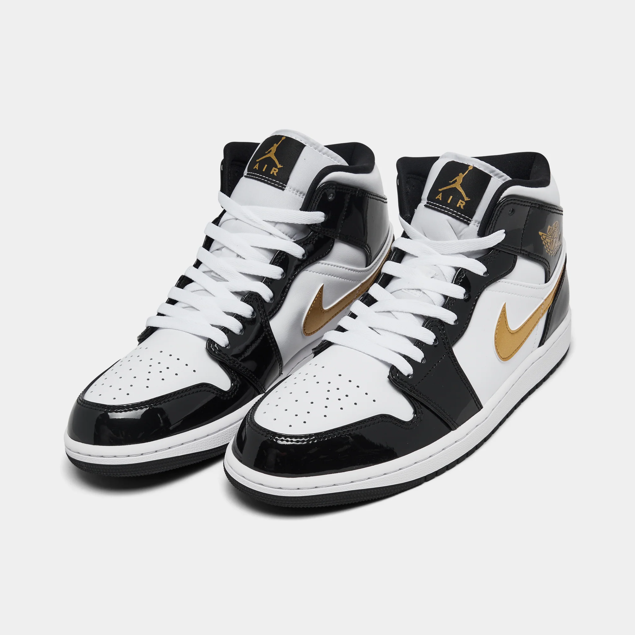 Jordan 1 Mid SE Black / Metallic Gold - White - Image 2
