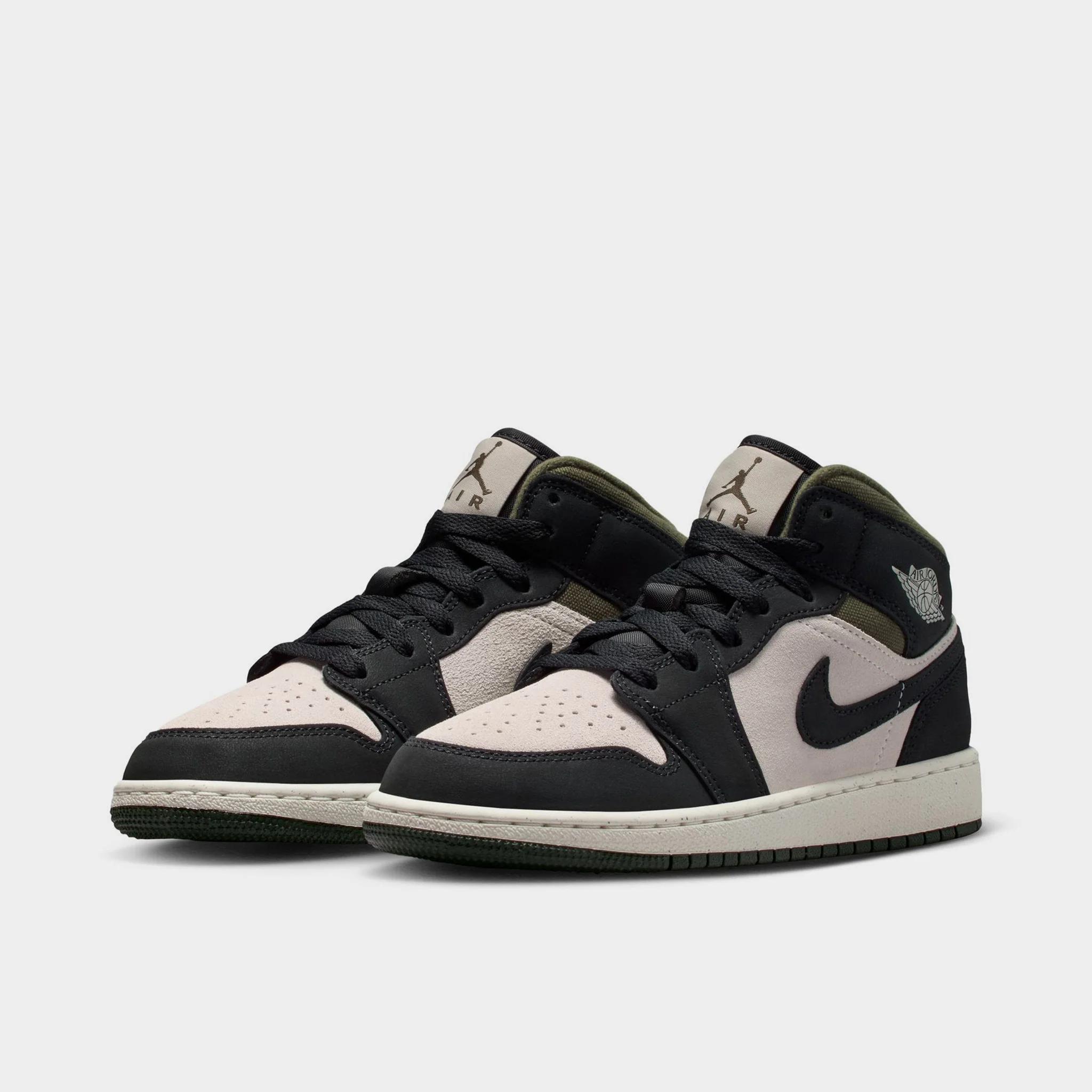 Jordan 1 Mid SE GS Light Orewood Brown / Off Noir - Medium Olive - Image 2