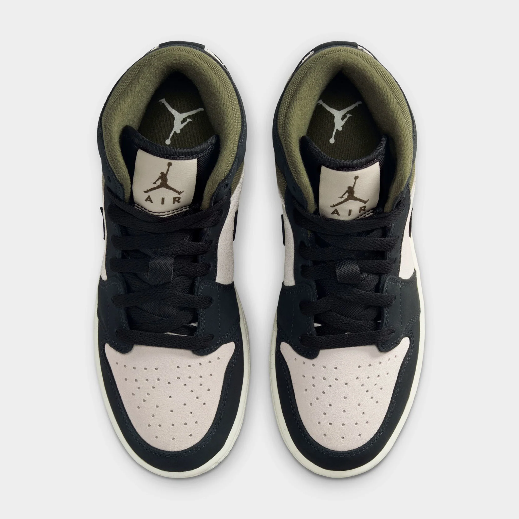 Jordan 1 Mid SE GS Light Orewood Brown / Off Noir - Medium Olive - Image 5
