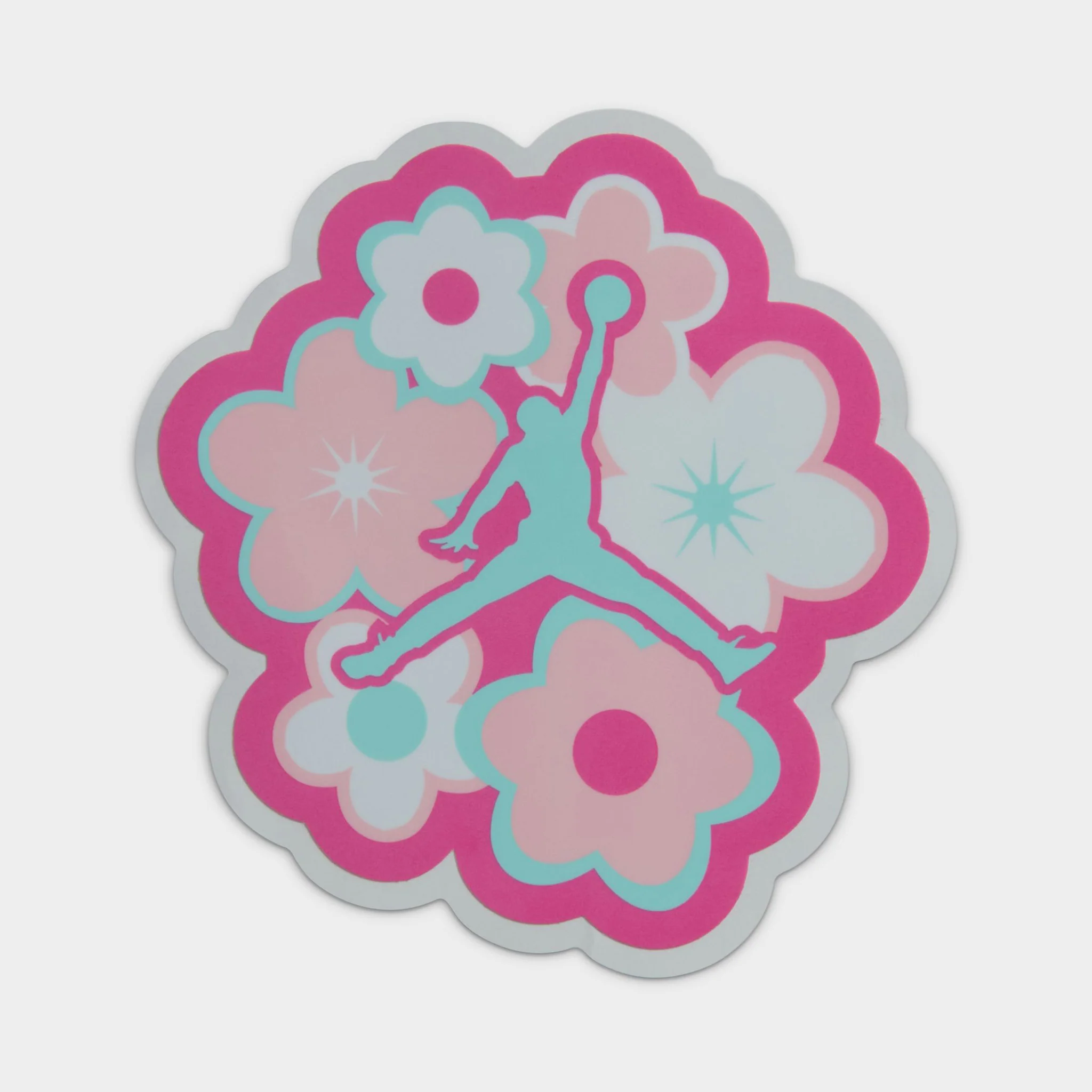 Jordan 1 Mid SE GS Vast Grey / Pink Glow - Sail - Image 5
