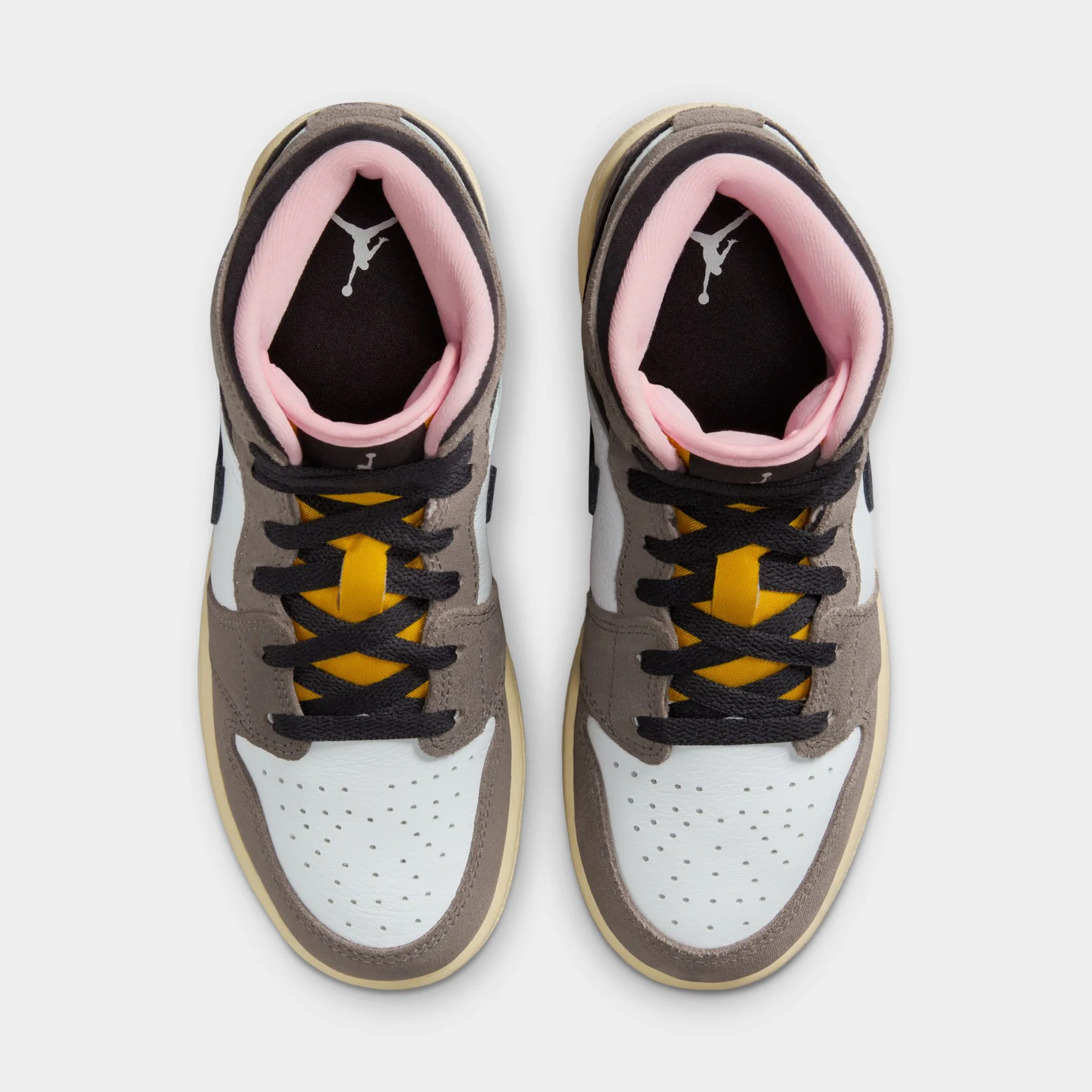 Jordan 1 Mid SE GS White / Oil Grey - Cave Stone - Image 5