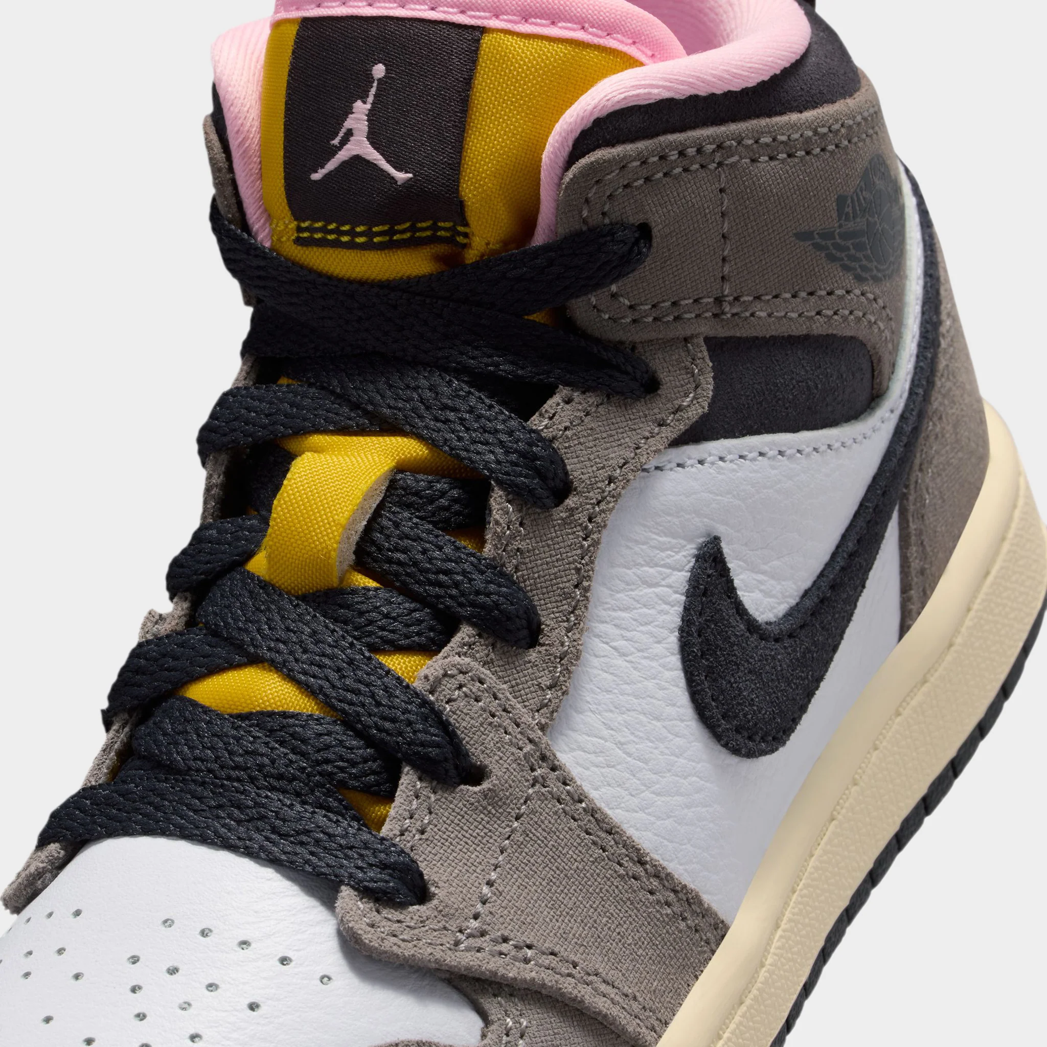 Jordan 1 Mid SE PS White / Oil Grey - Cave Stone - Image 3