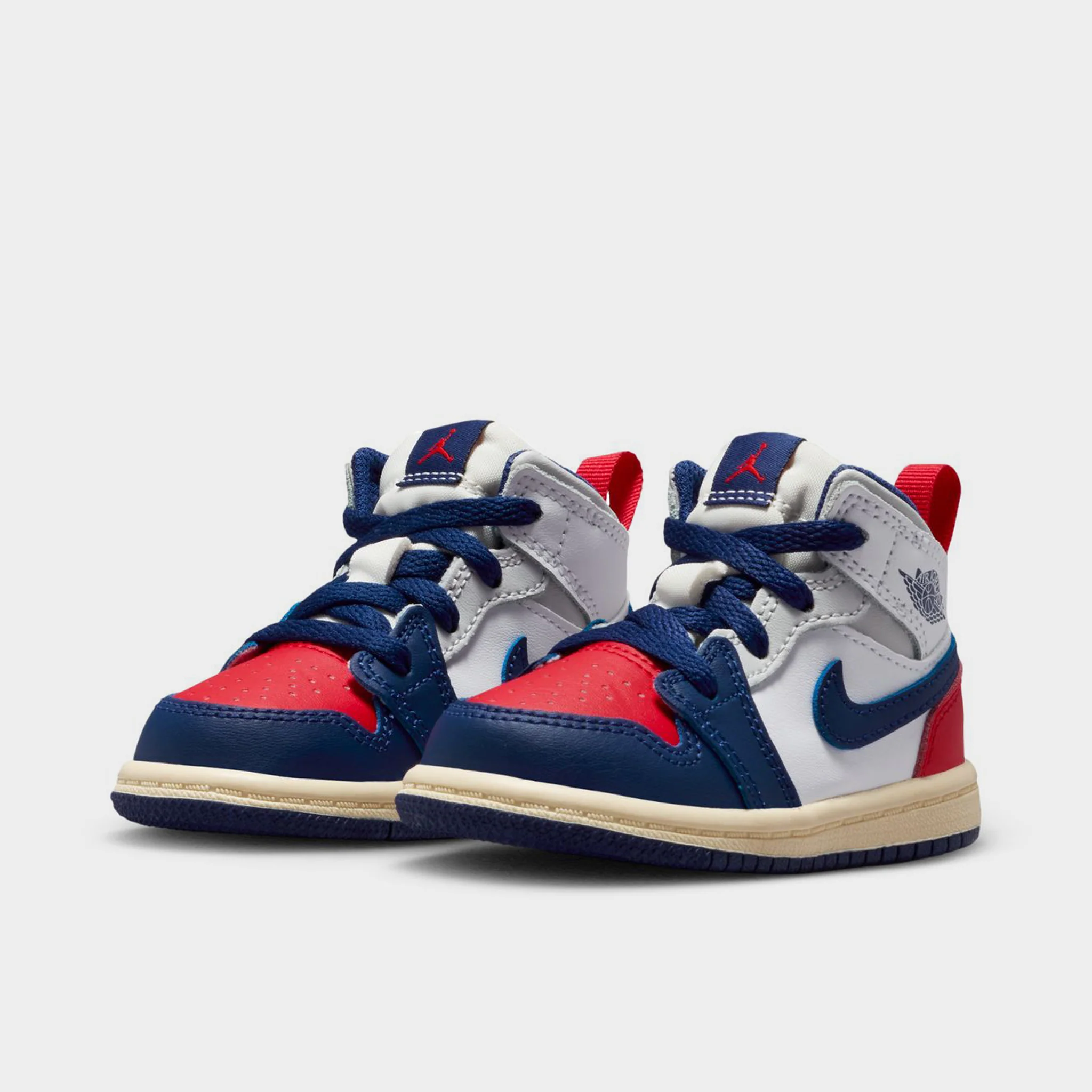 Jordan 1 Mid TD White / Deep Royal Blue - University Red - Image 2