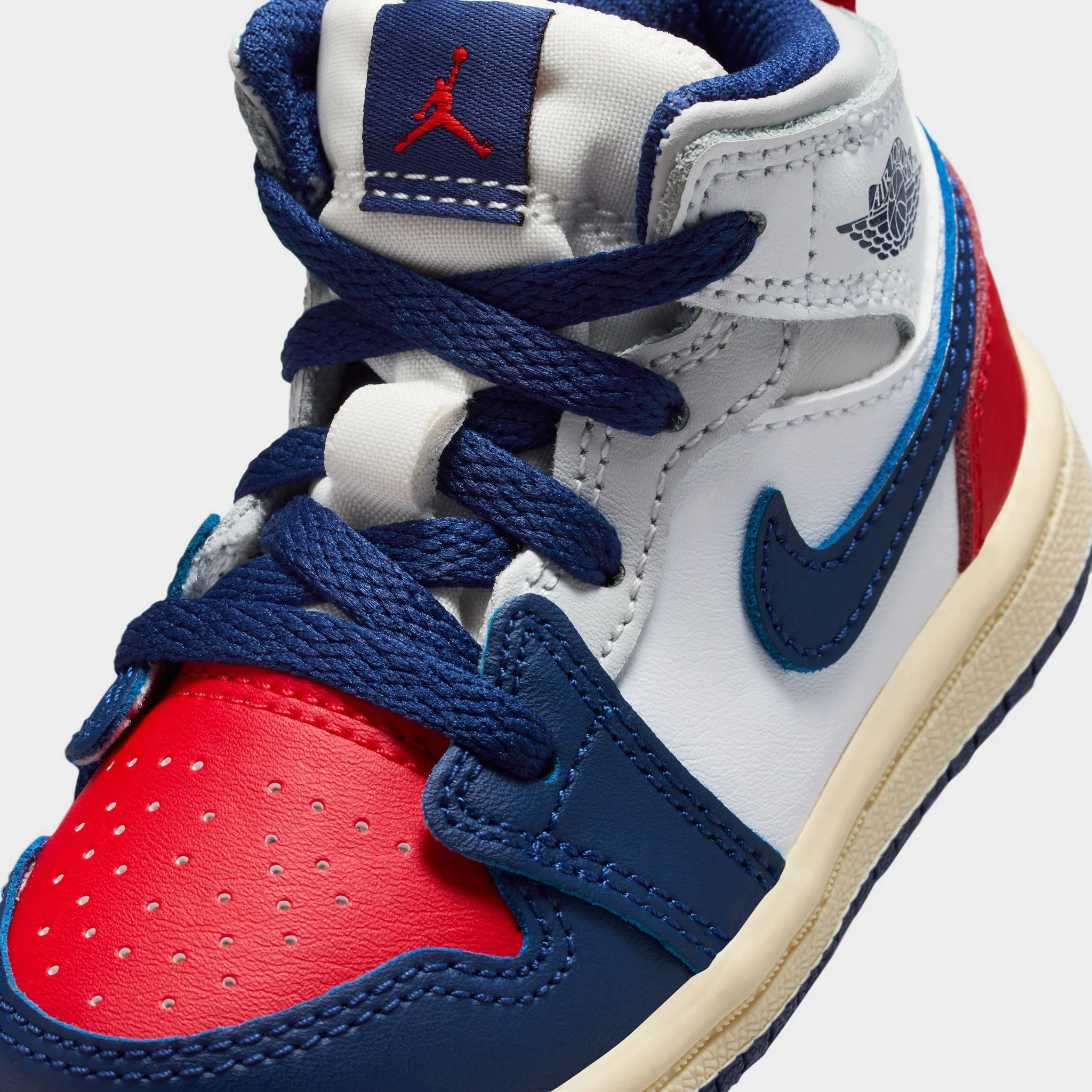 Jordan 1 Mid TD White / Deep Royal Blue - University Red - Image 3