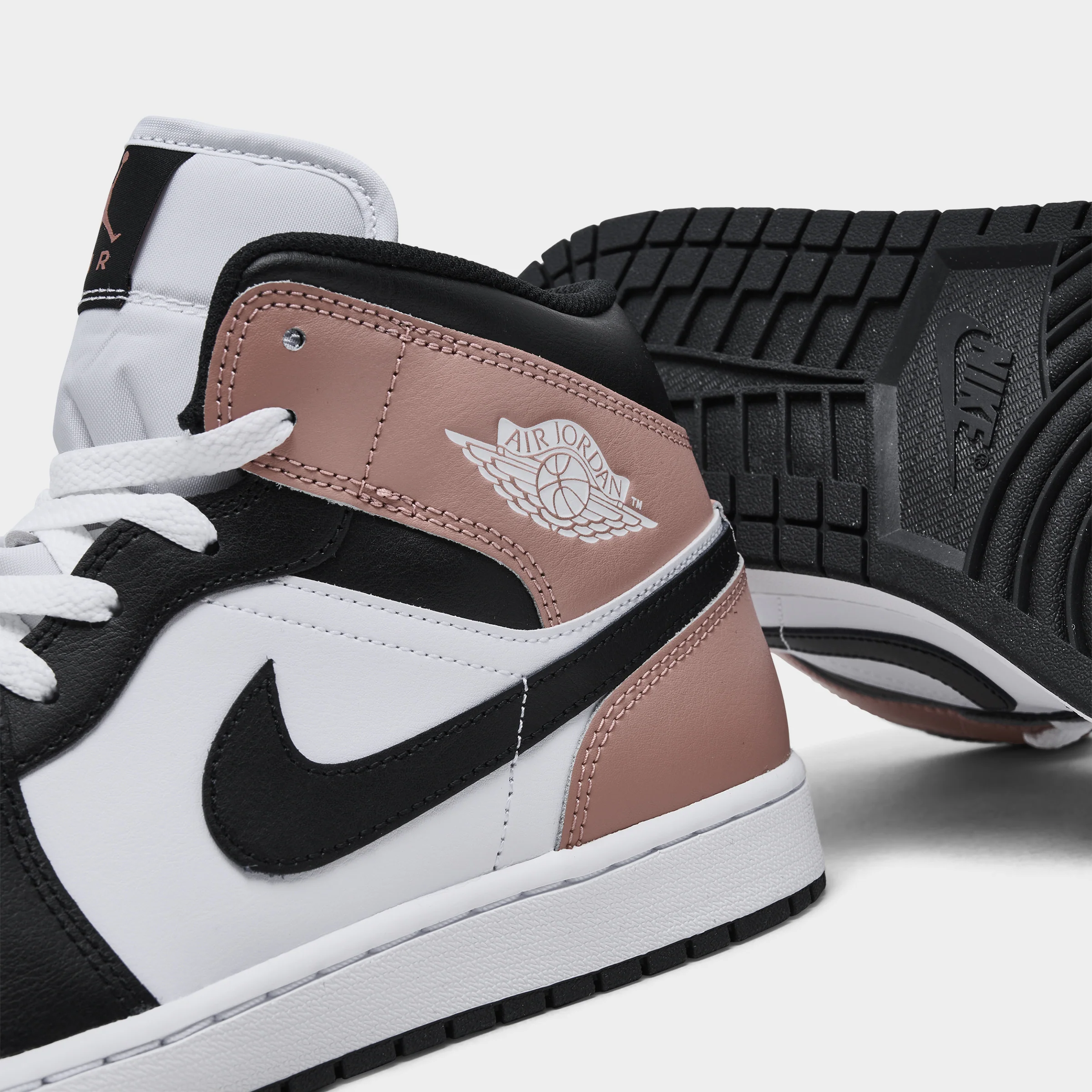 Jordan 1 Mid White / Black - Rust Pink - Image 3