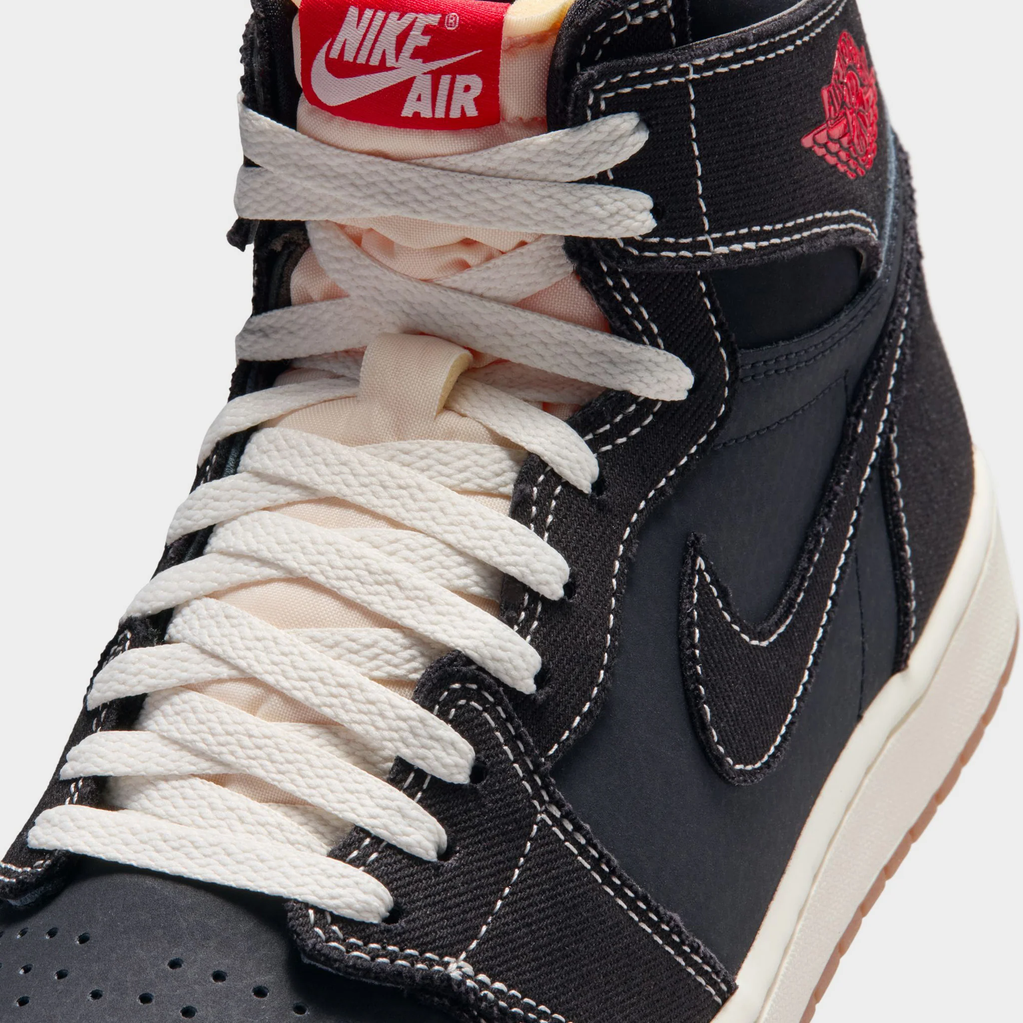 Jordan 1 Retro High OG Flight Club Black / University Red - Sail - Image 3