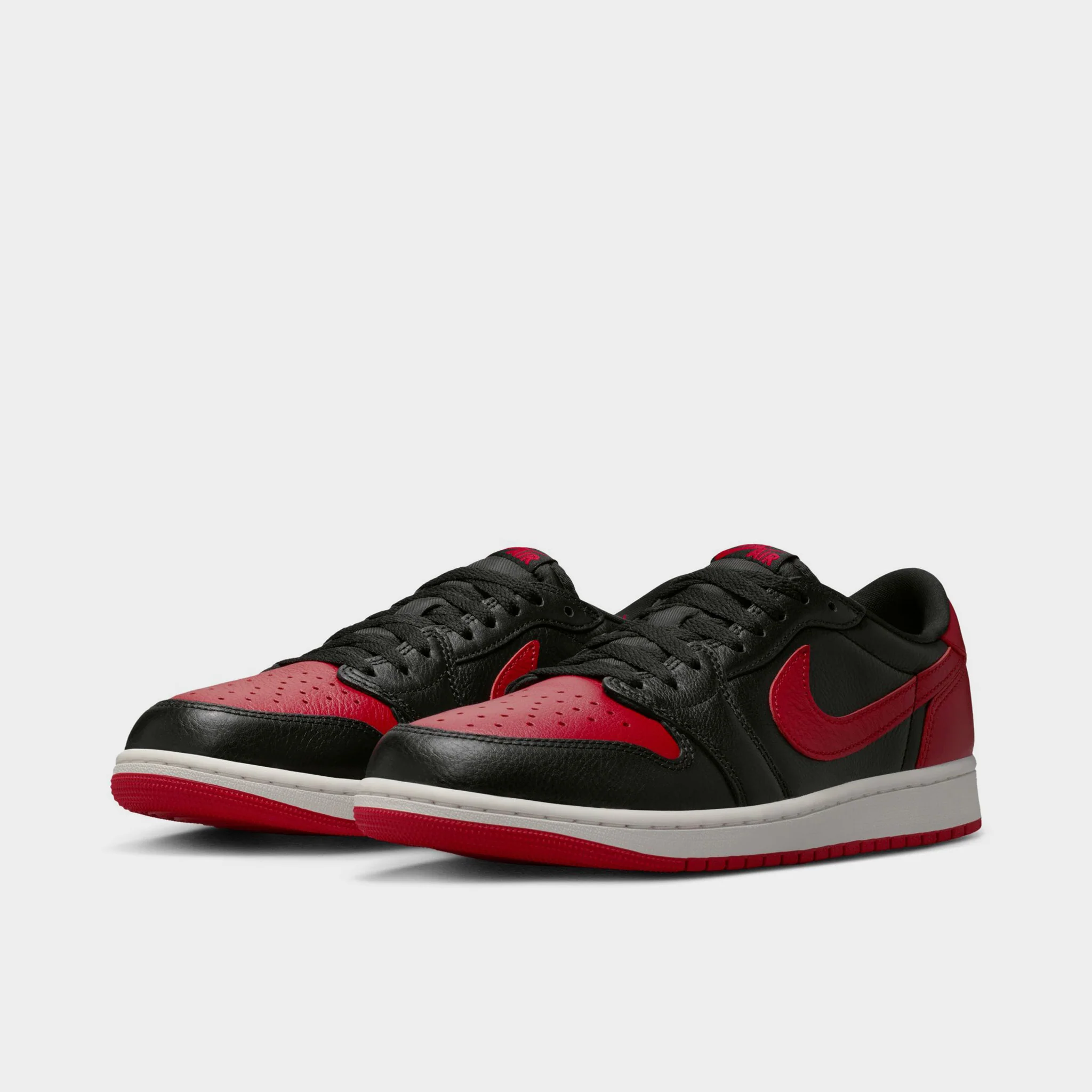 Jordan 1 Retro Low OG Black / Black - Varsity Red - Image 2