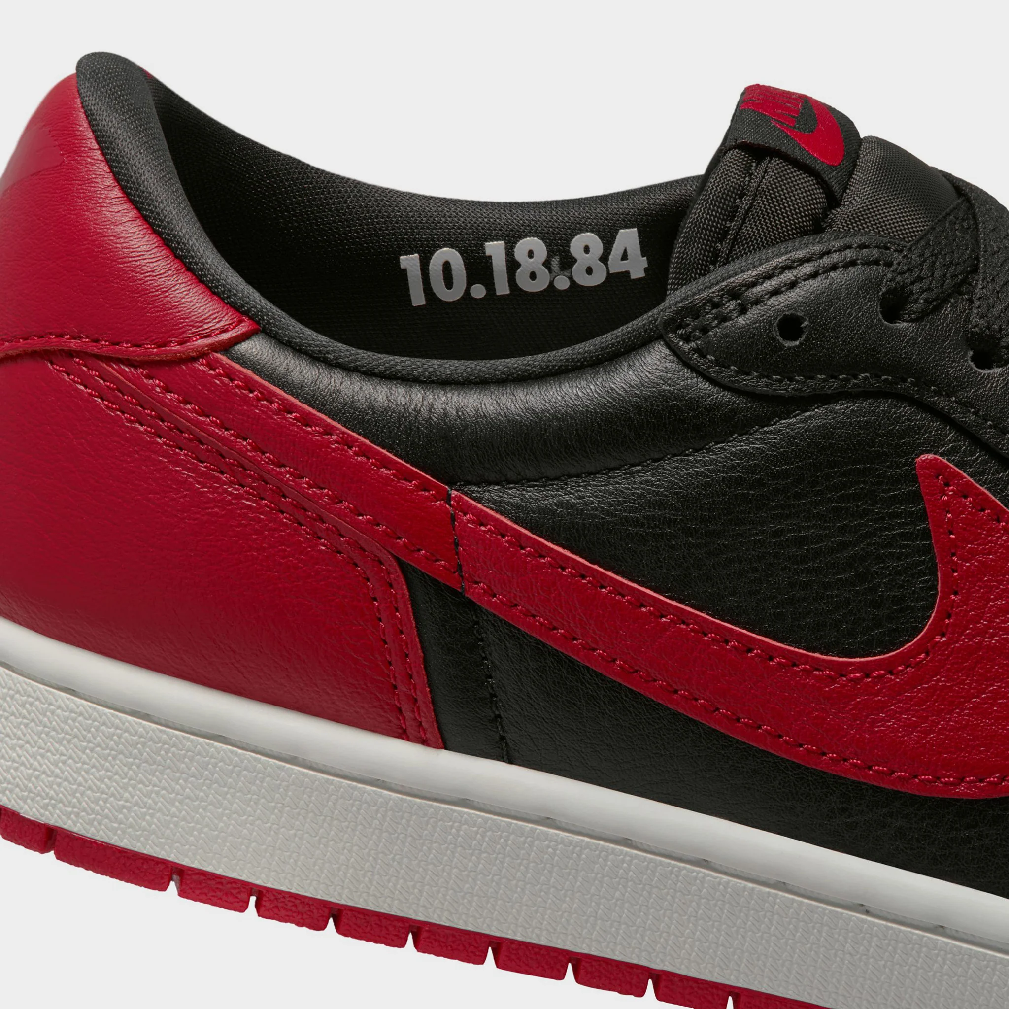 Jordan 1 Retro Low OG Black / Black - Varsity Red - Image 4