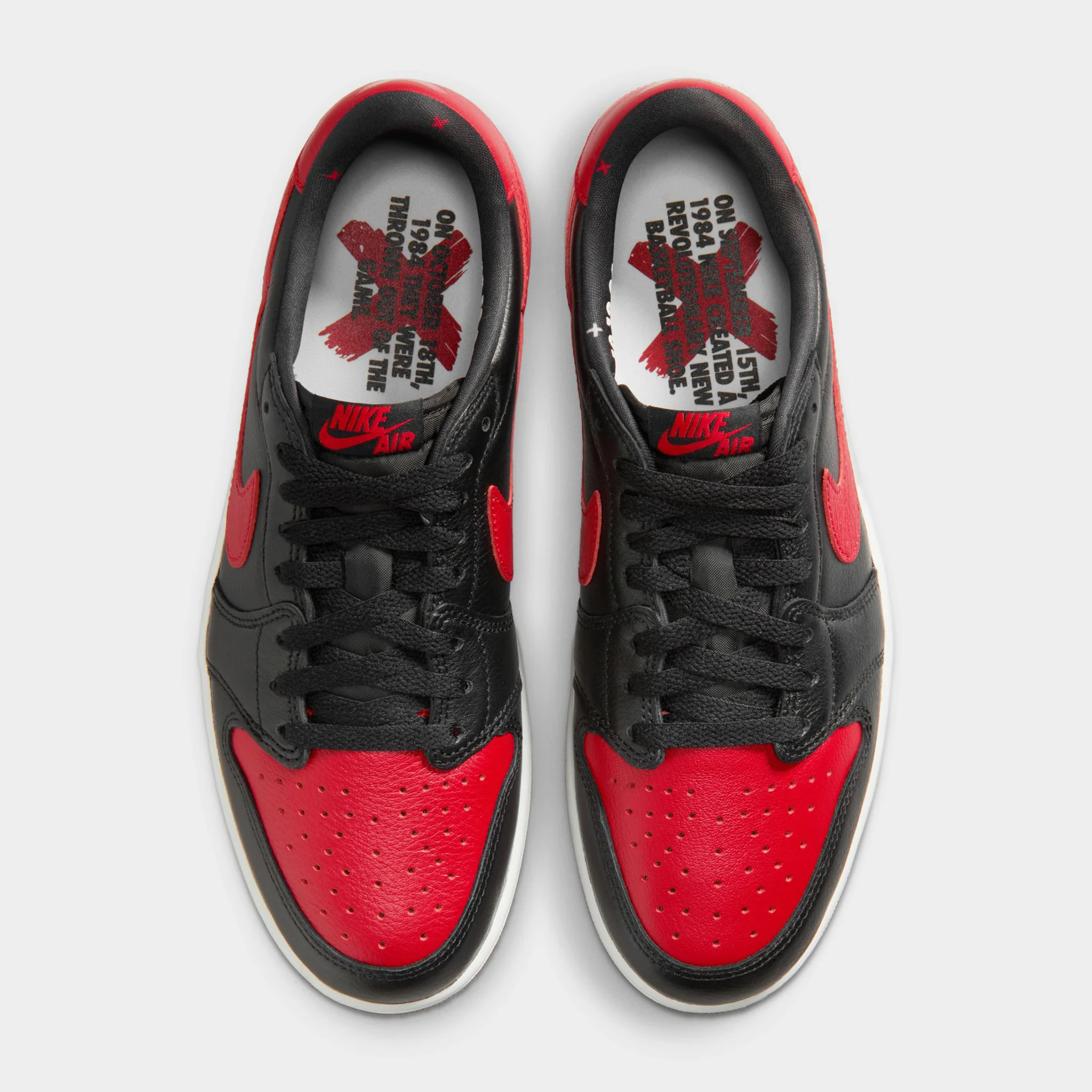 Jordan 1 Retro Low OG Black / Black - Varsity Red - Image 8