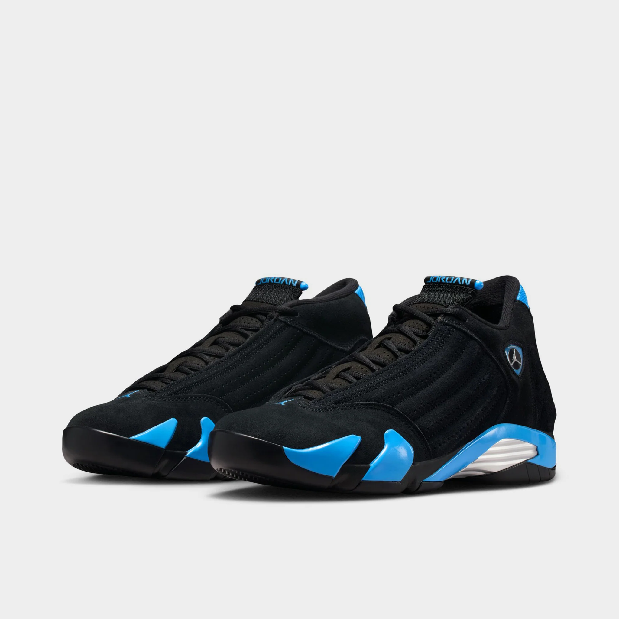 Jordan 14 Retro Black / White - University Blue - Image 2