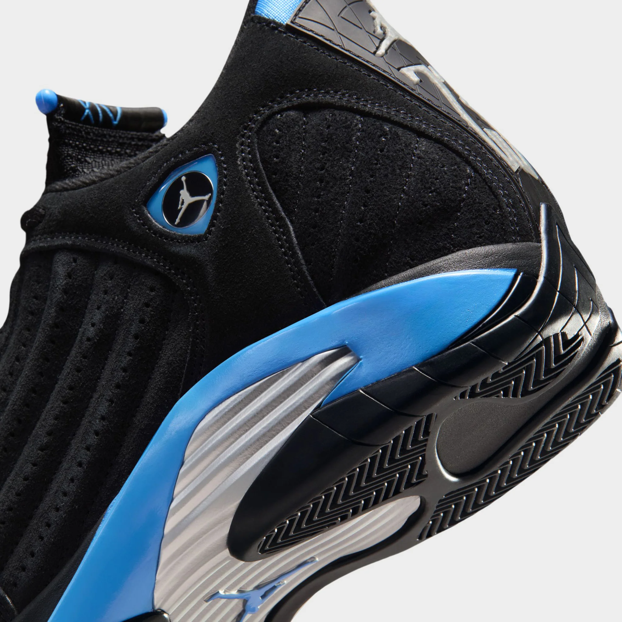 Jordan 14 Retro Black / White - University Blue - Image 3