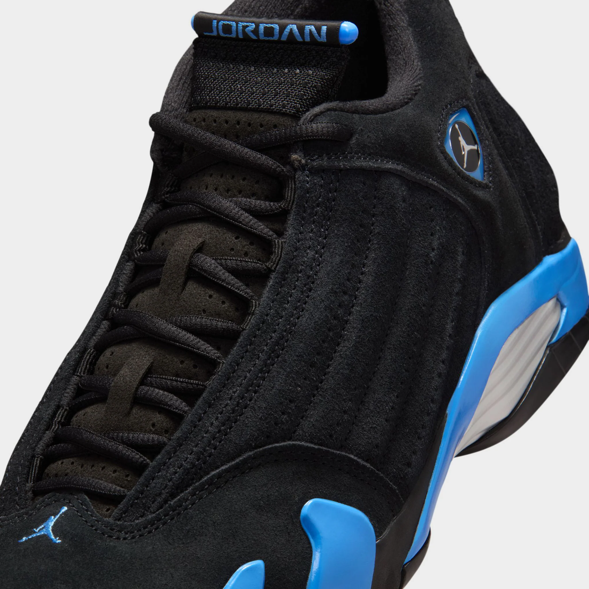Jordan 14 Retro Black / White - University Blue - Image 4