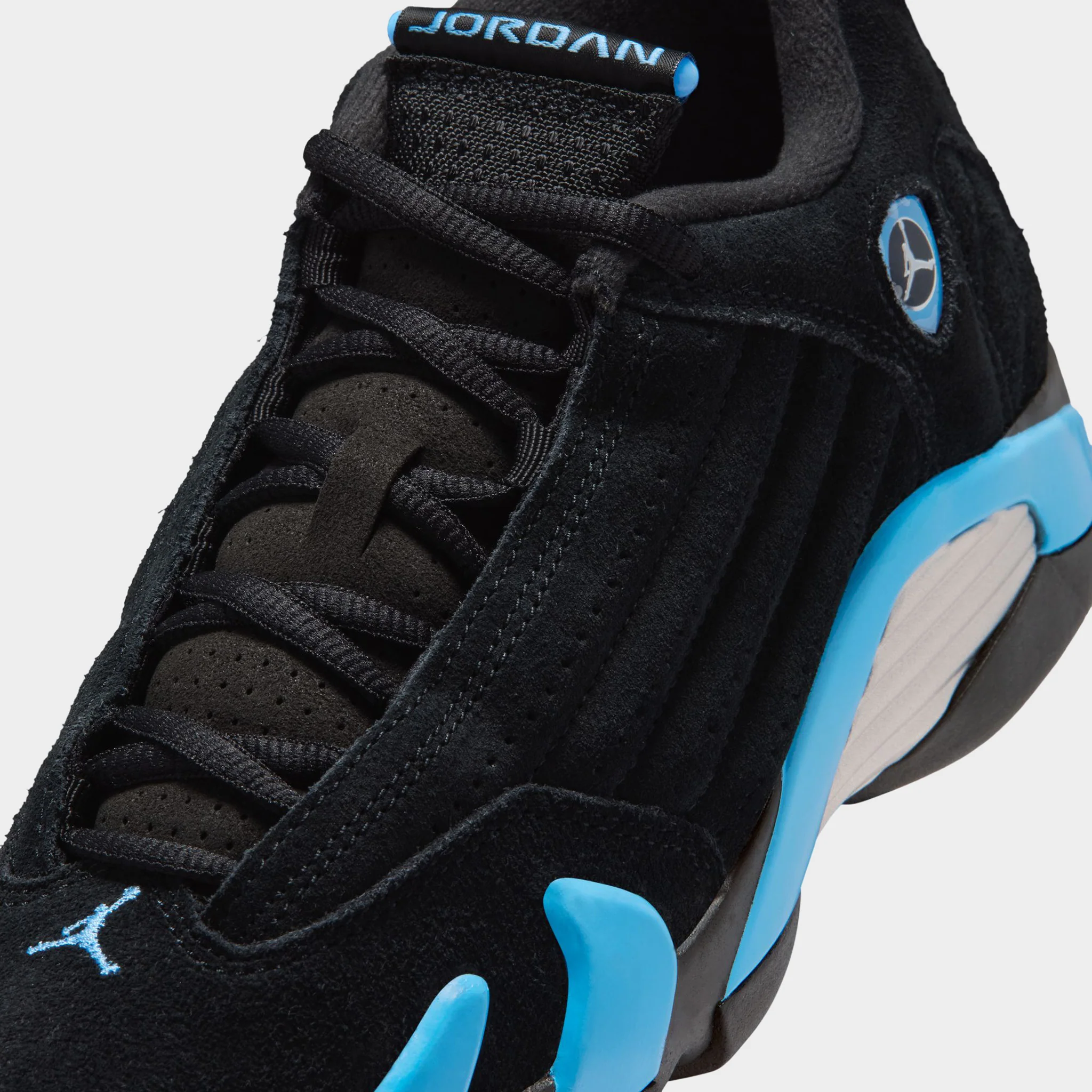 Jordan 14 Retro GS Black / White - University Blue - Image 3