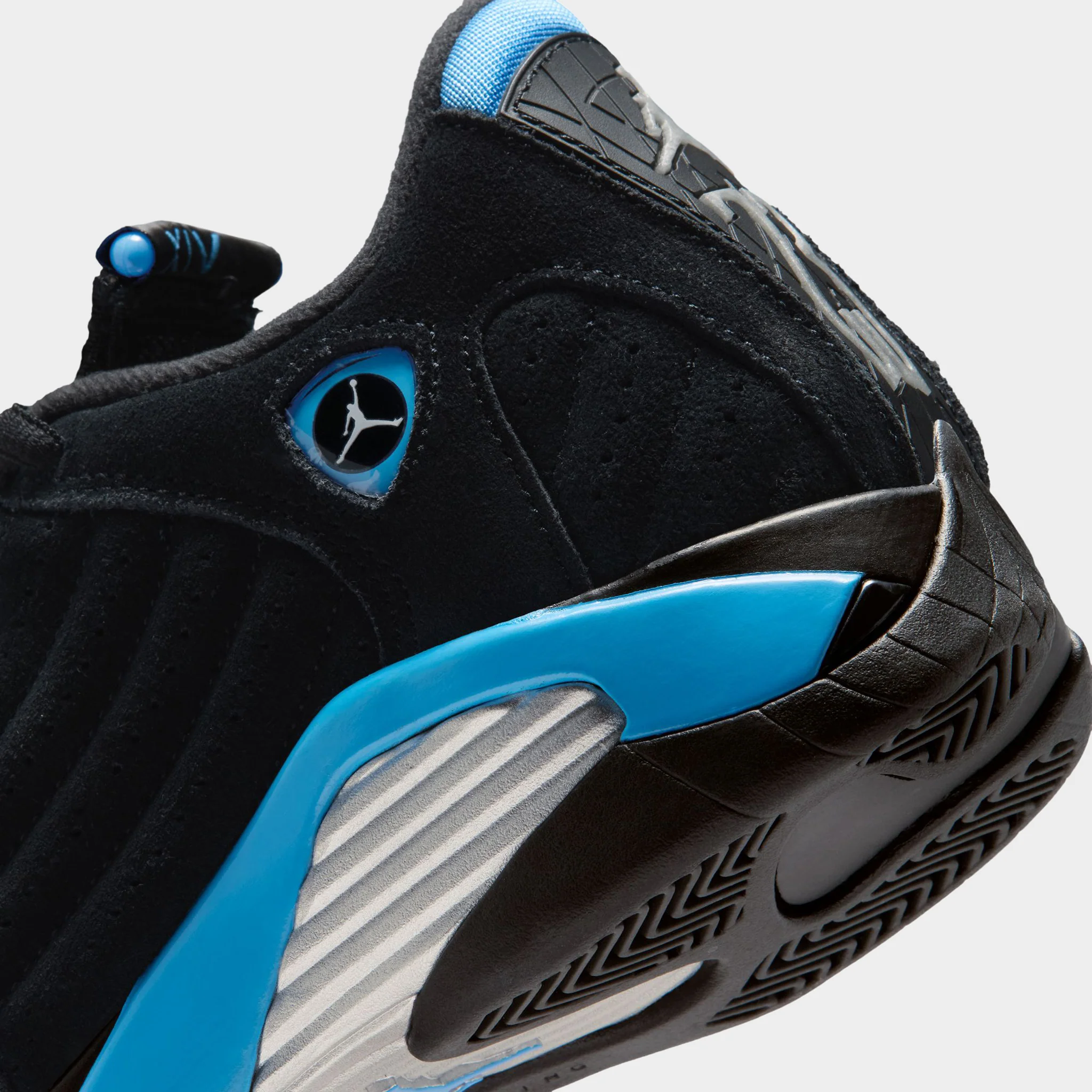 Jordan 14 Retro GS Black / White - University Blue - Image 4