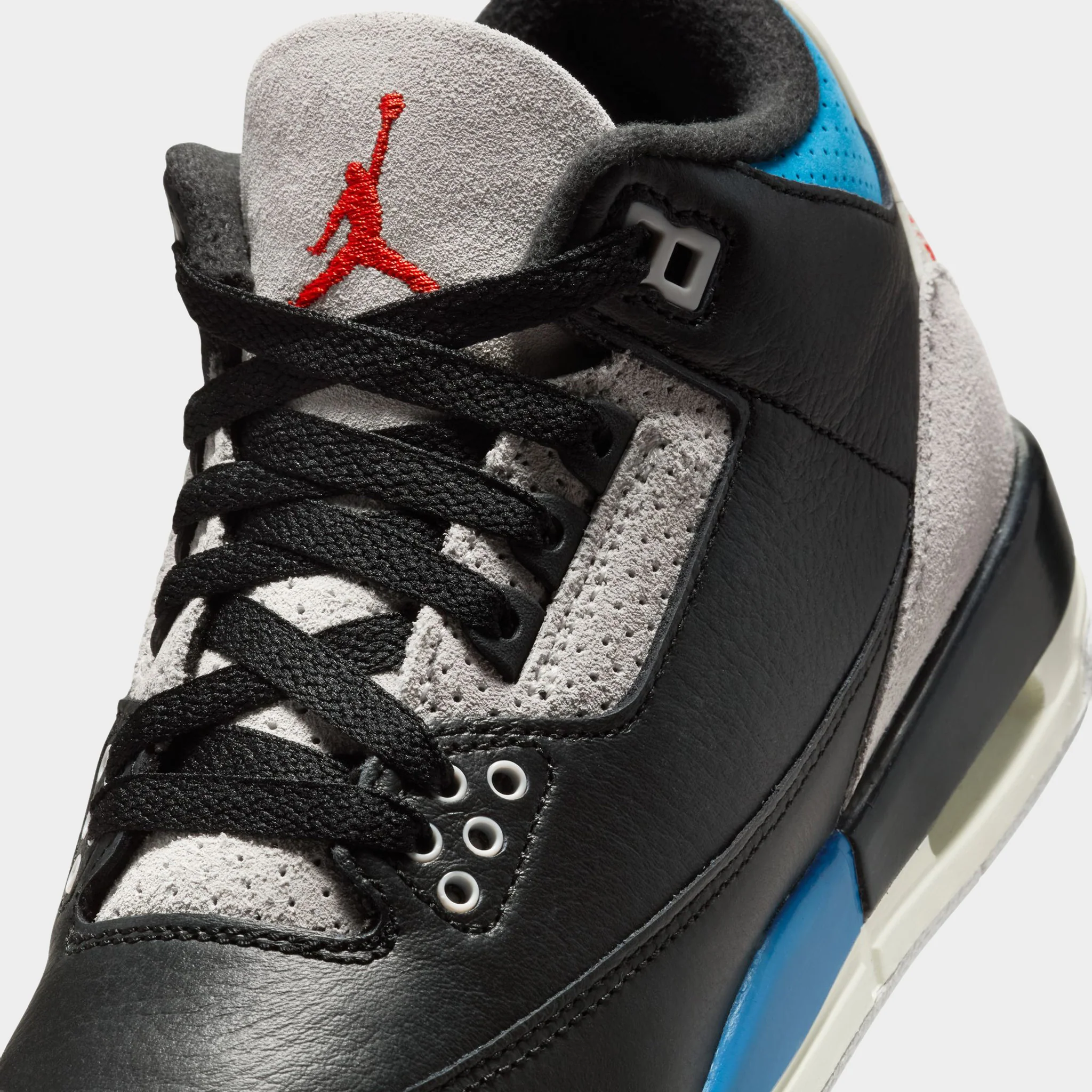 Jordan 3 Retro OG GS Black / Chile Red - Neutral Grey - Image 3