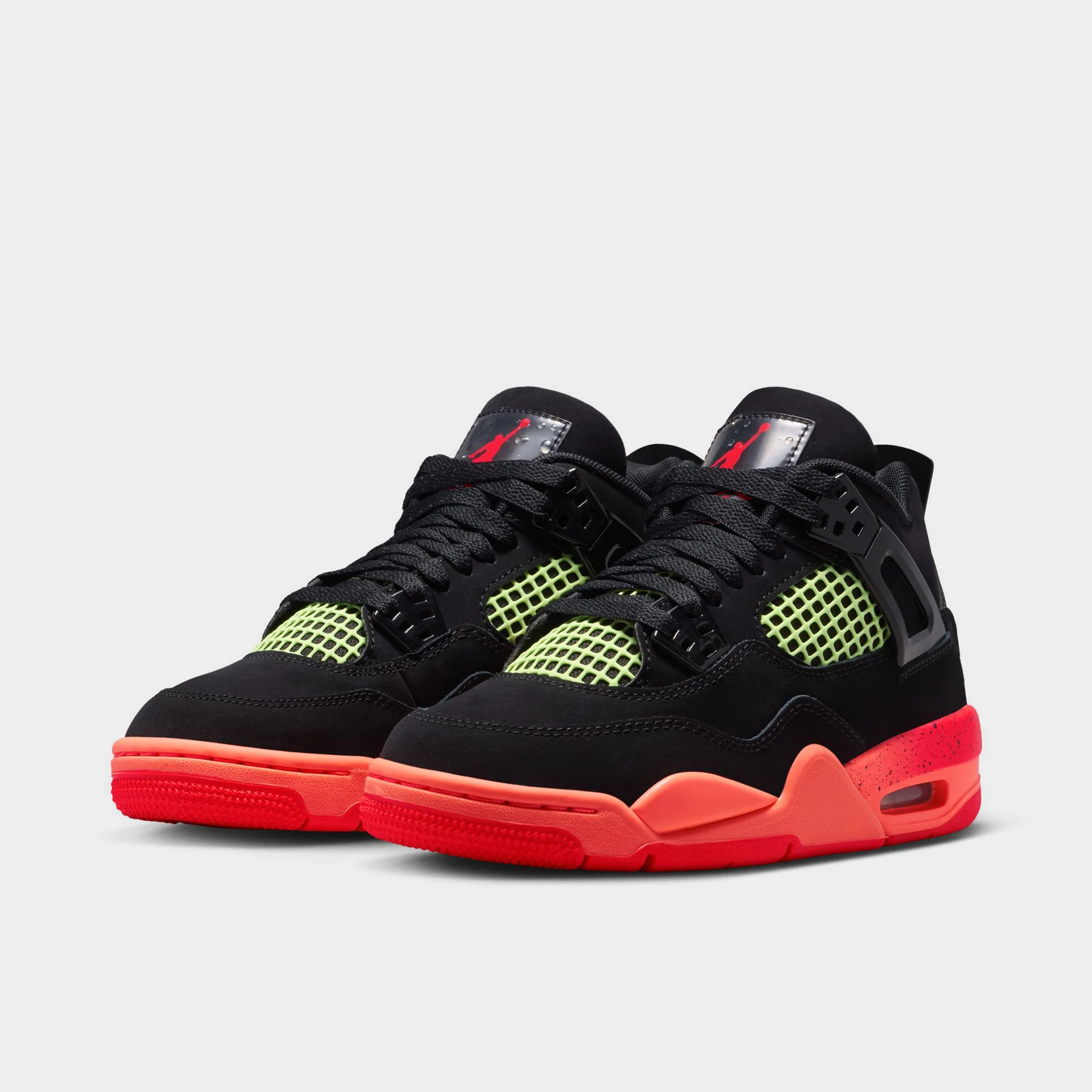 Jordan 4 KS Retro GS Black / Infrared 23 - Bright Mango - Image 2
