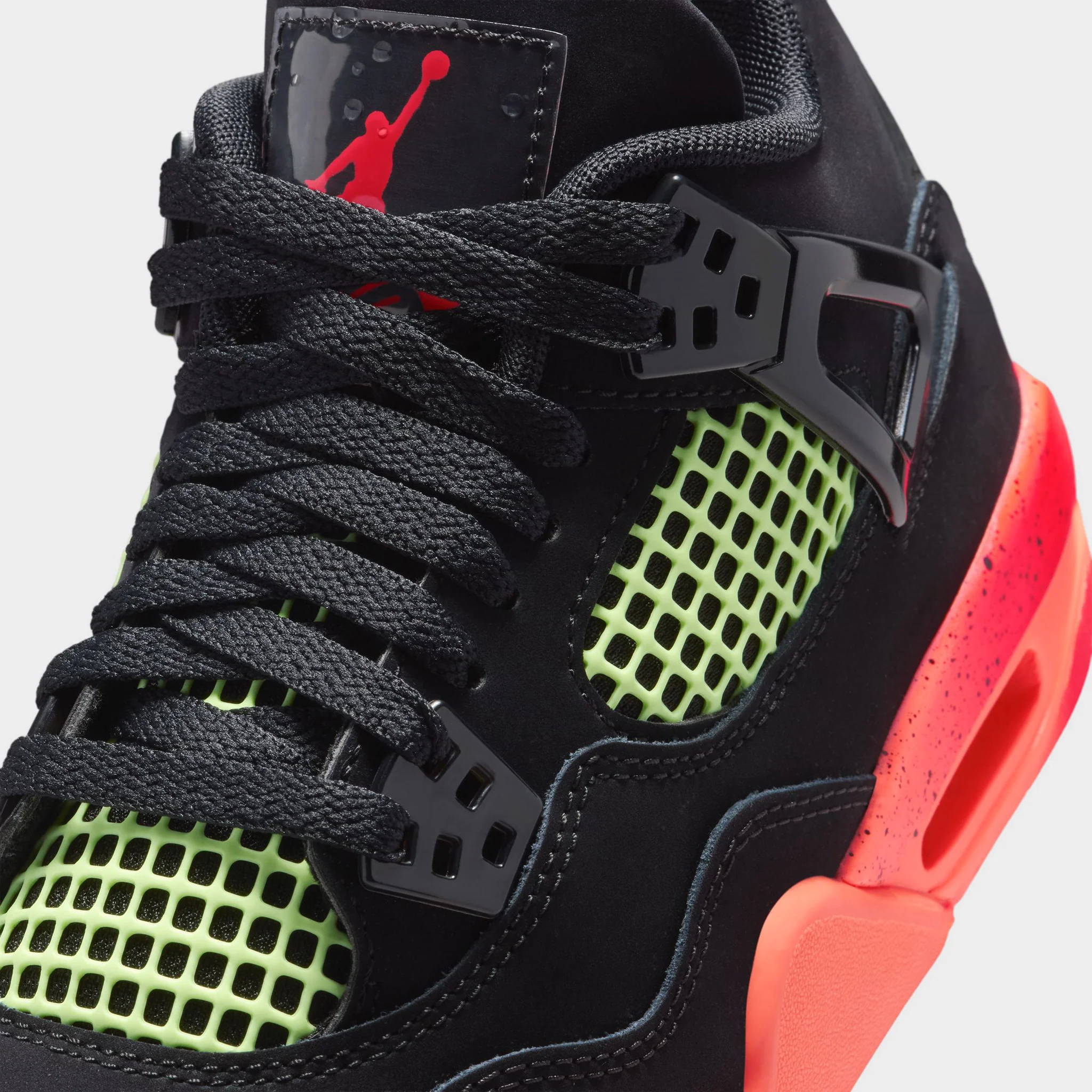 Jordan 4 KS Retro GS Black / Infrared 23 - Bright Mango - Image 3