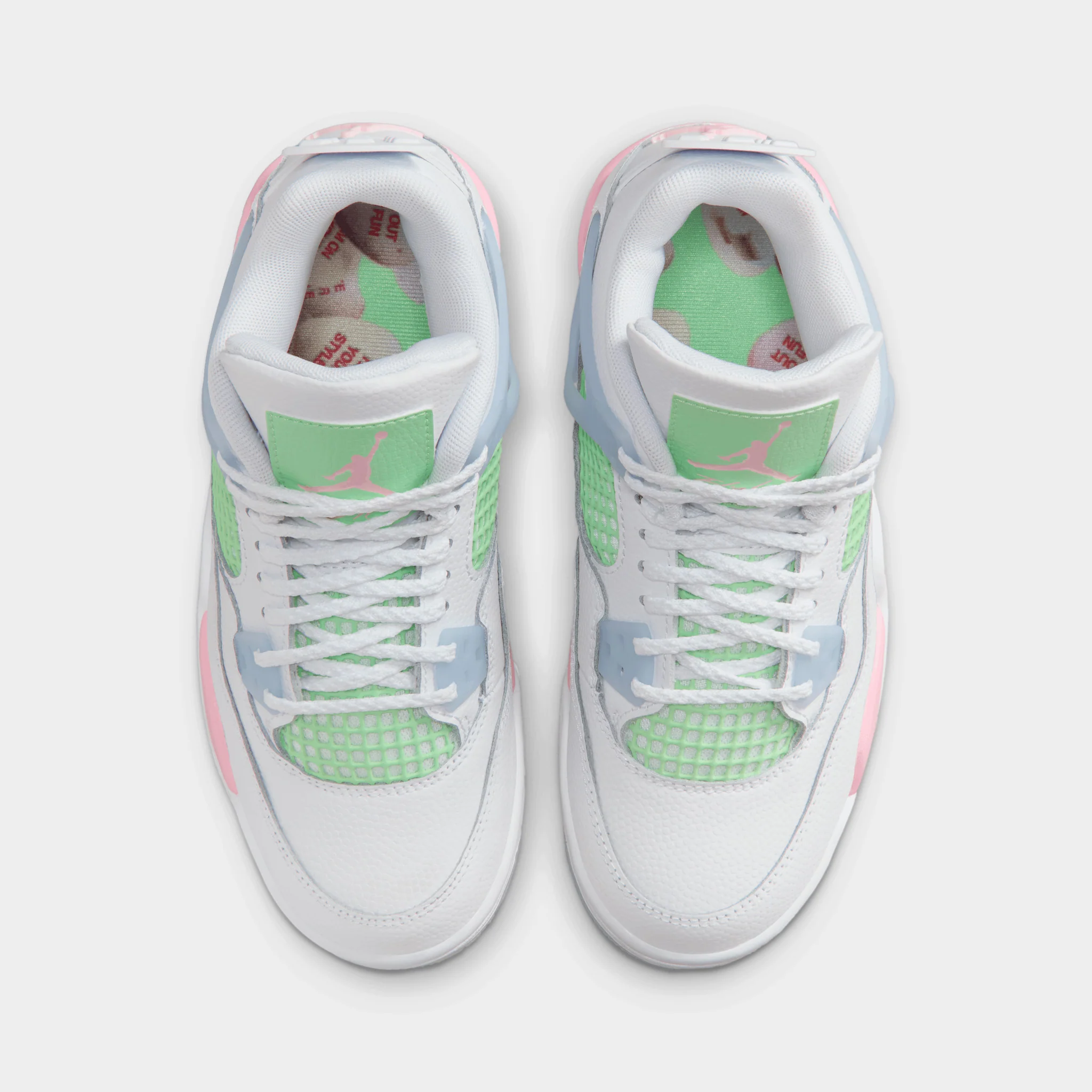 Jordan 4 Retro GS White / Medium Soft Pink - Half Blue - Image 5