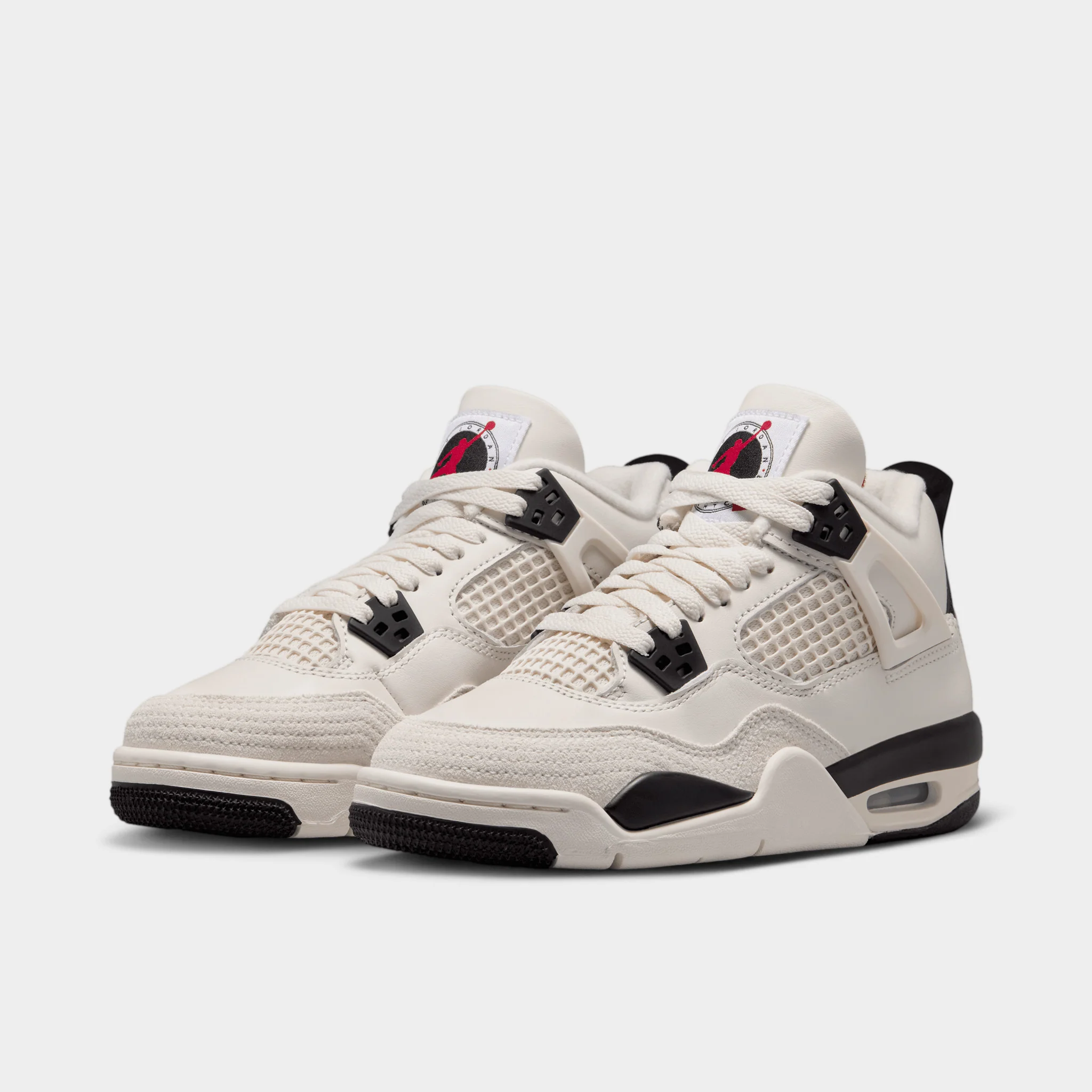 Jordan 4 Retro OG GS Flight Club Sail / Black - University Red - Image 2