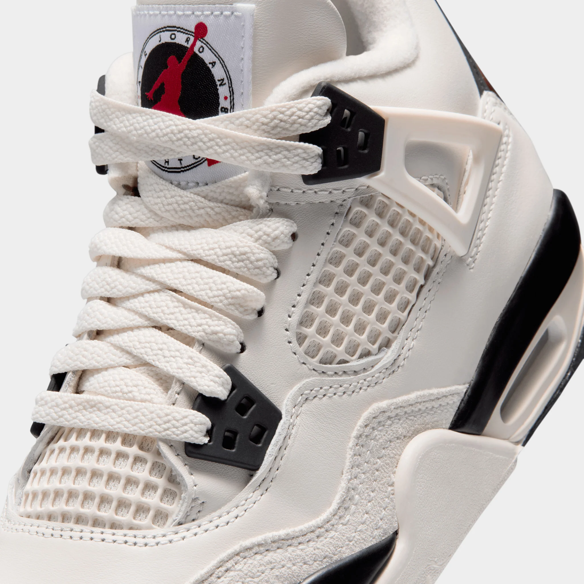 Jordan 4 Retro OG GS Flight Club Sail / Black - University Red - Image 3
