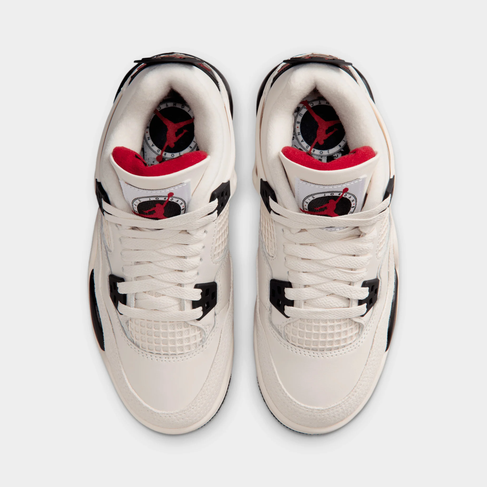 Jordan 4 Retro OG GS Flight Club Sail / Black - University Red - Image 5