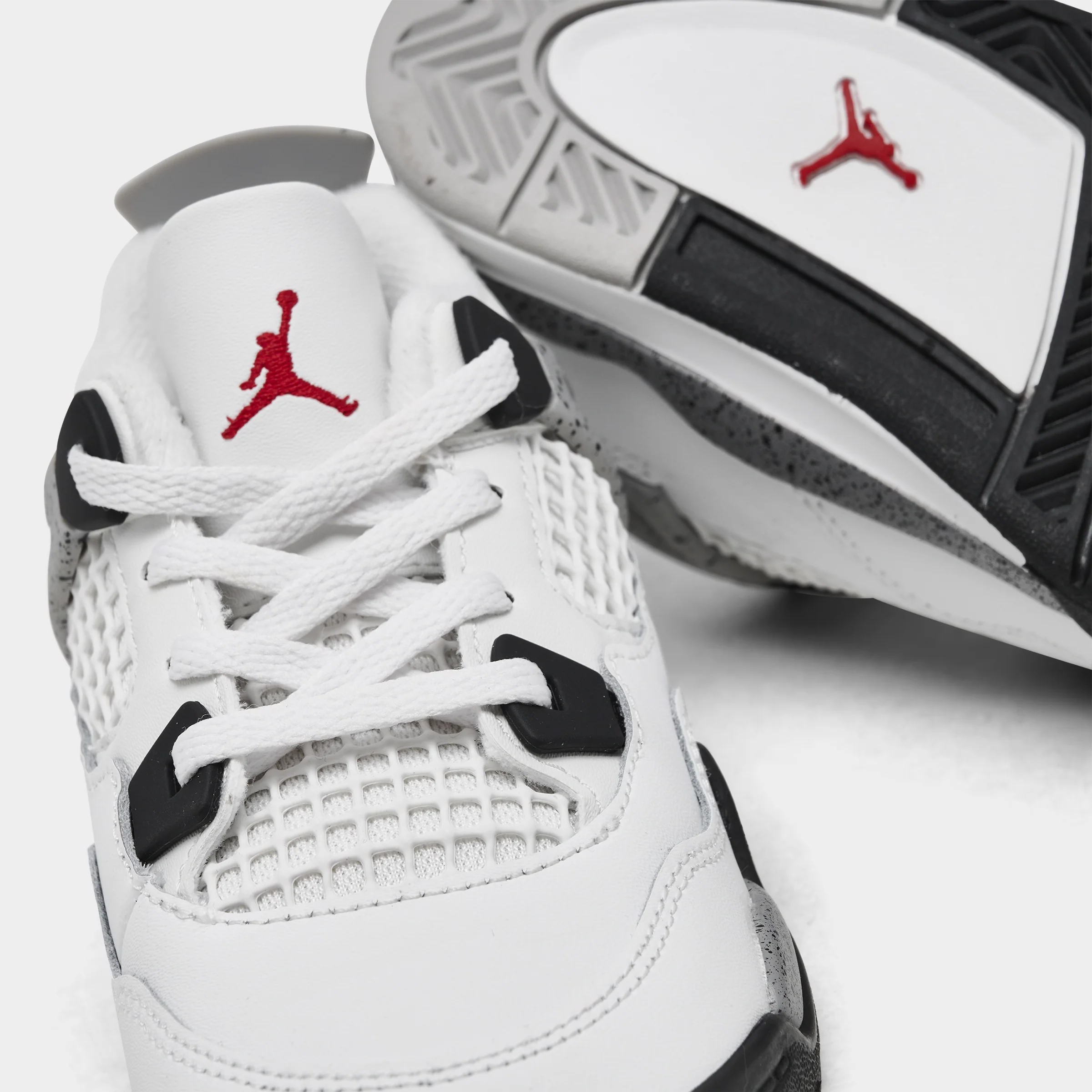 Jordan 4 Retro OG TD Summit White / Fire Red - Cement Grey - Image 3
