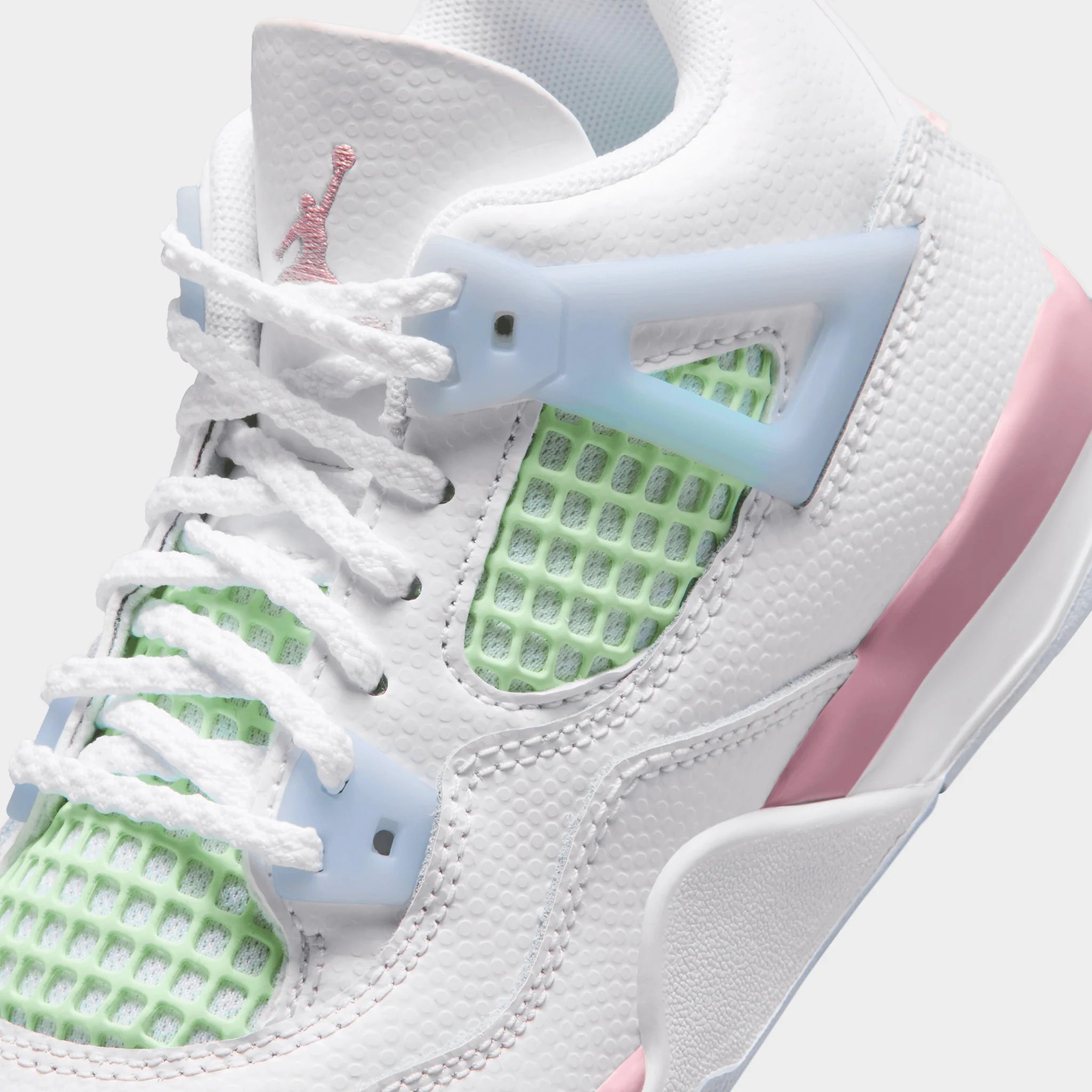 Jordan 4 Retro PS White / Medium Soft Pink - Half Blue - Image 3