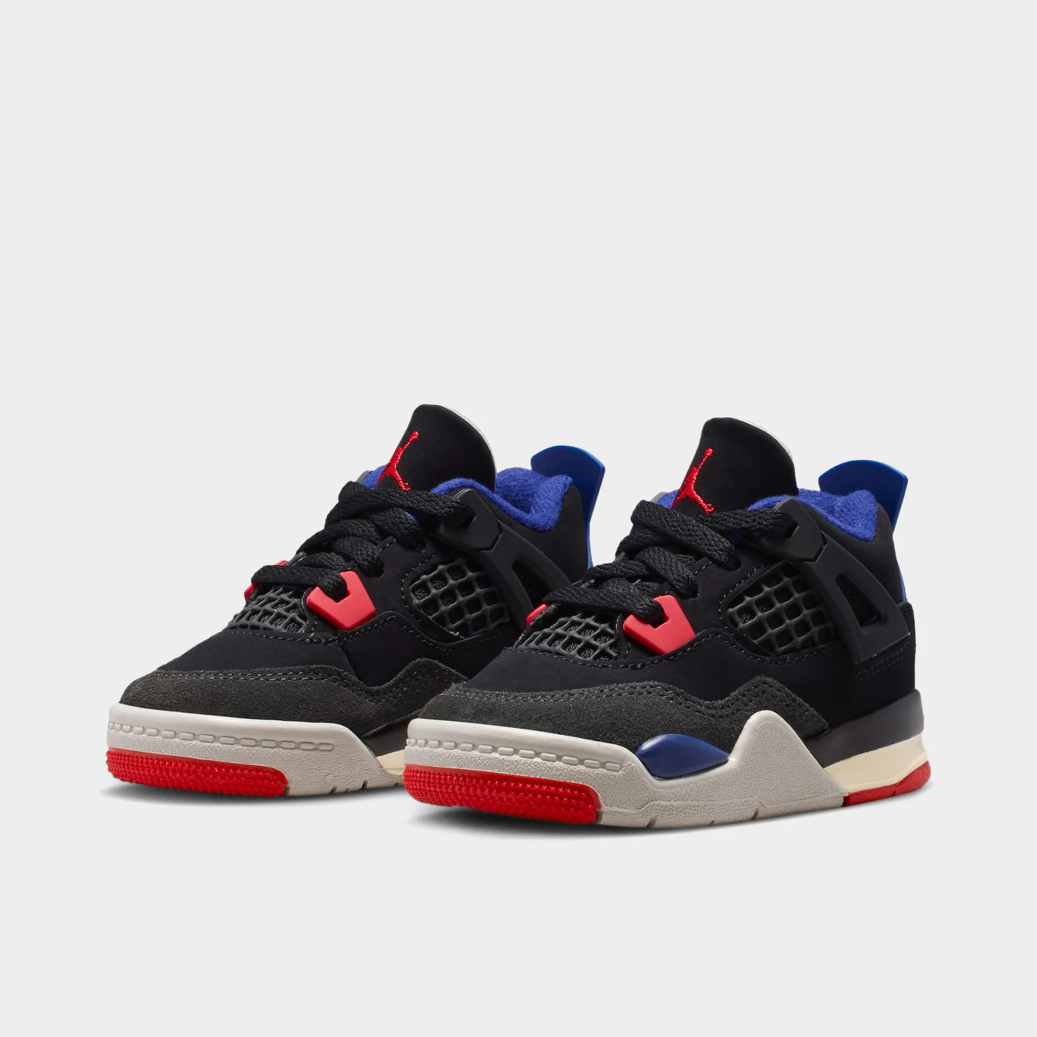 Jordan 4 Retro TD Black / Fire Red - Deep Royal Blue - Image 2