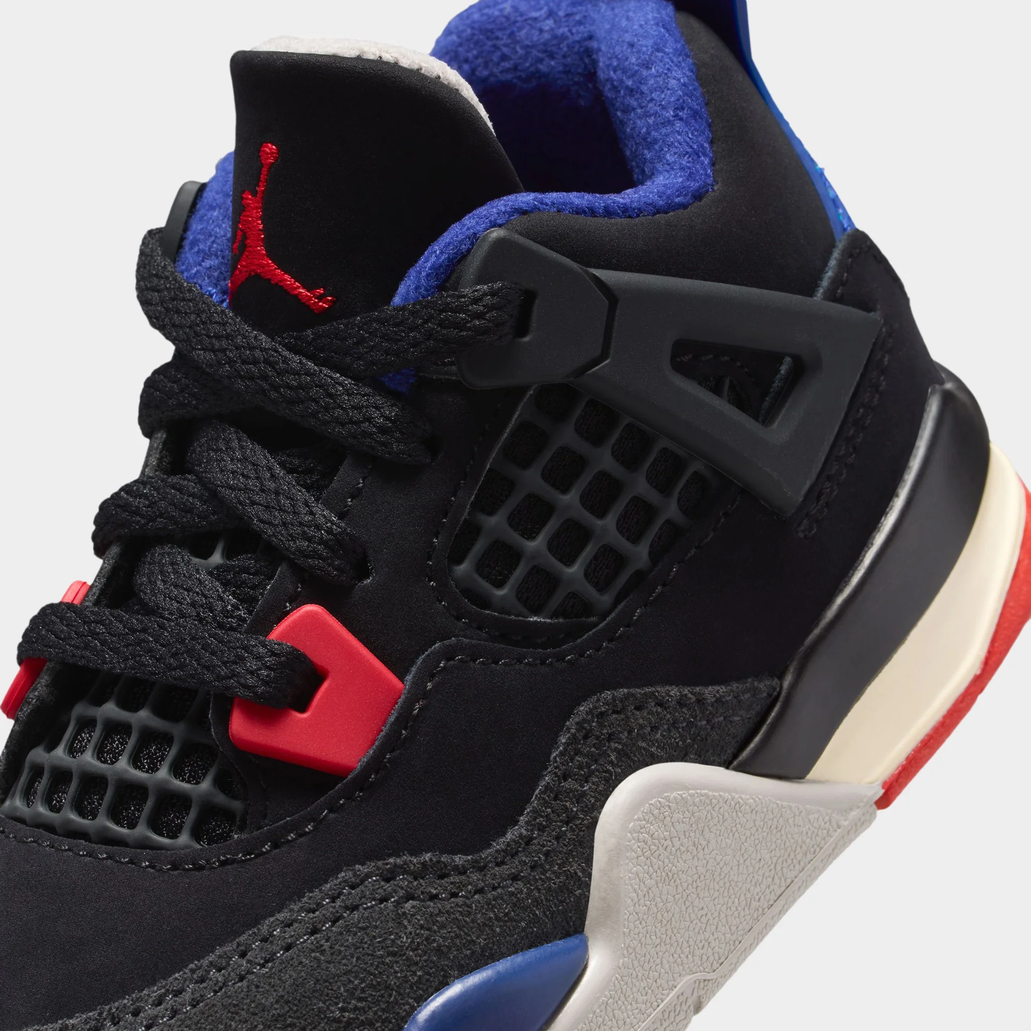 Jordan 4 Retro TD Black / Fire Red - Deep Royal Blue - Image 3