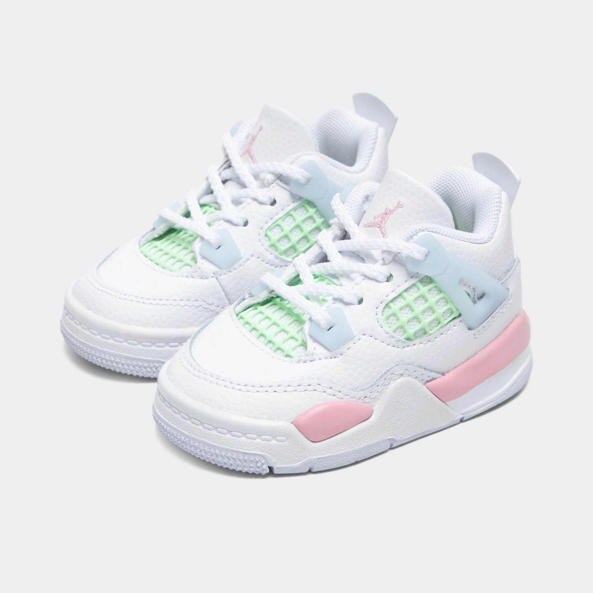 Jordan 4 Retro TD White / Medium Soft Pink - Half Blue - Image 2