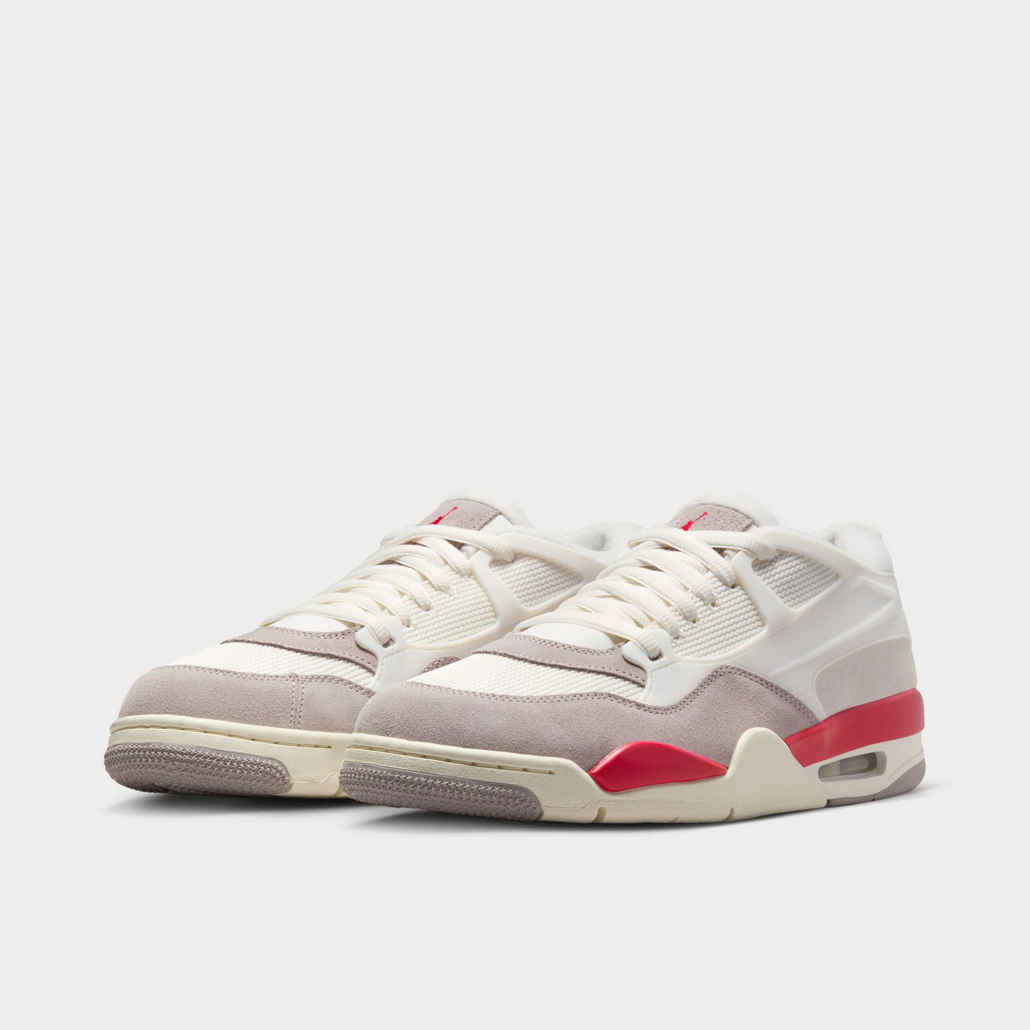 Jordan 4 RM Sail / Fire Red - College Grey - Coconut Milk - Image 2