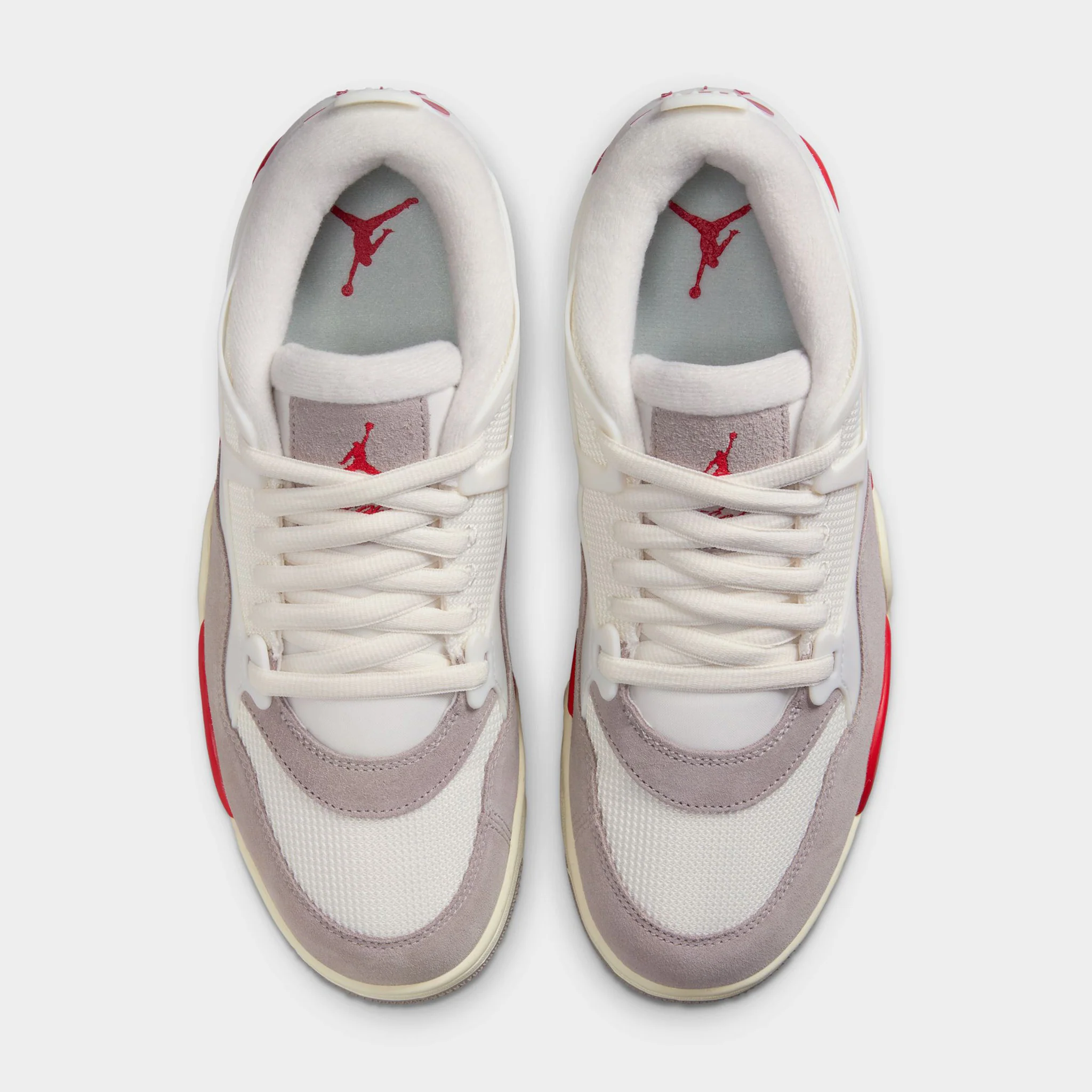 Jordan 4 RM Sail / Fire Red - College Grey - Coconut Milk - Image 5