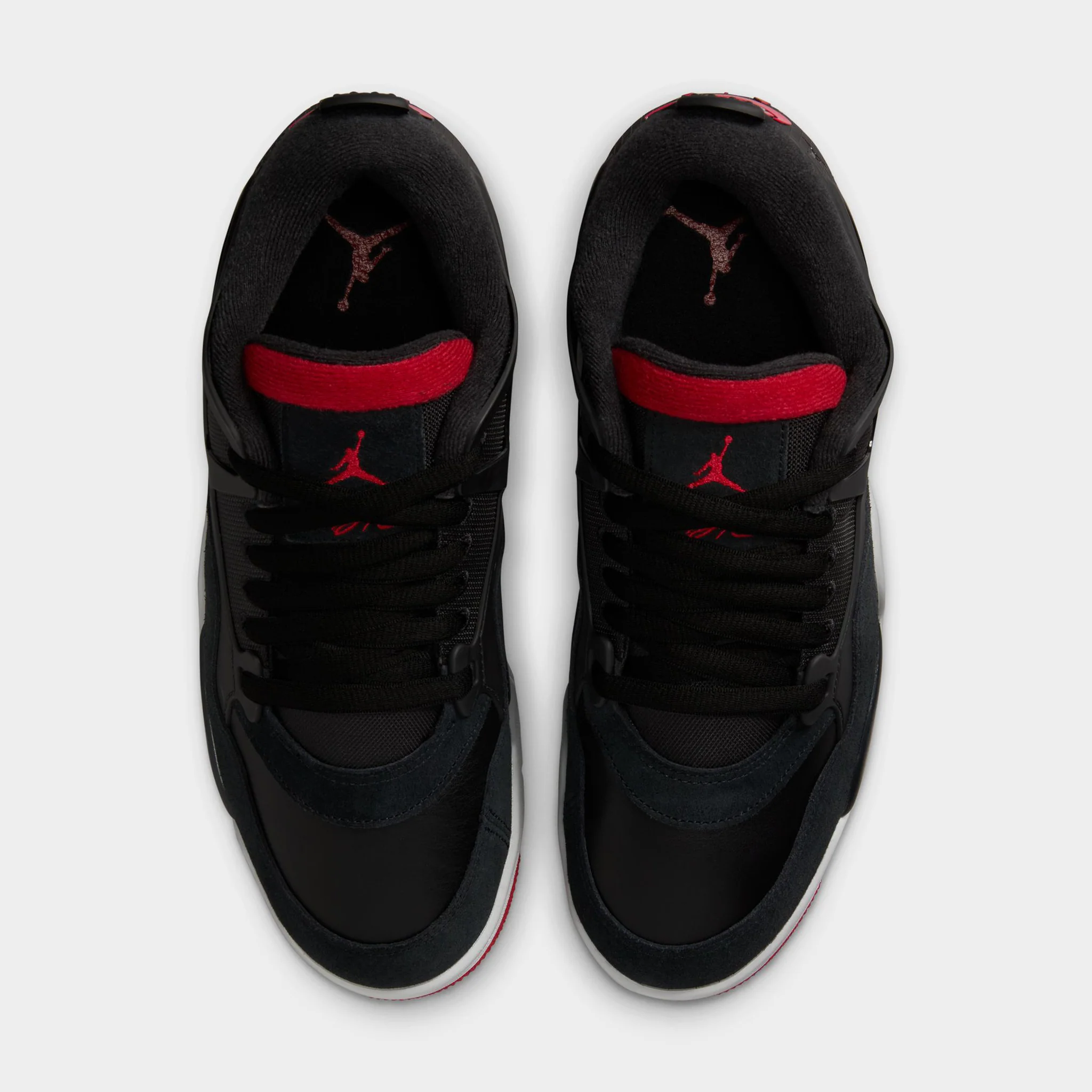 Jordan 4 RM Black / Varsity Red - Wolf Grey - Image 5