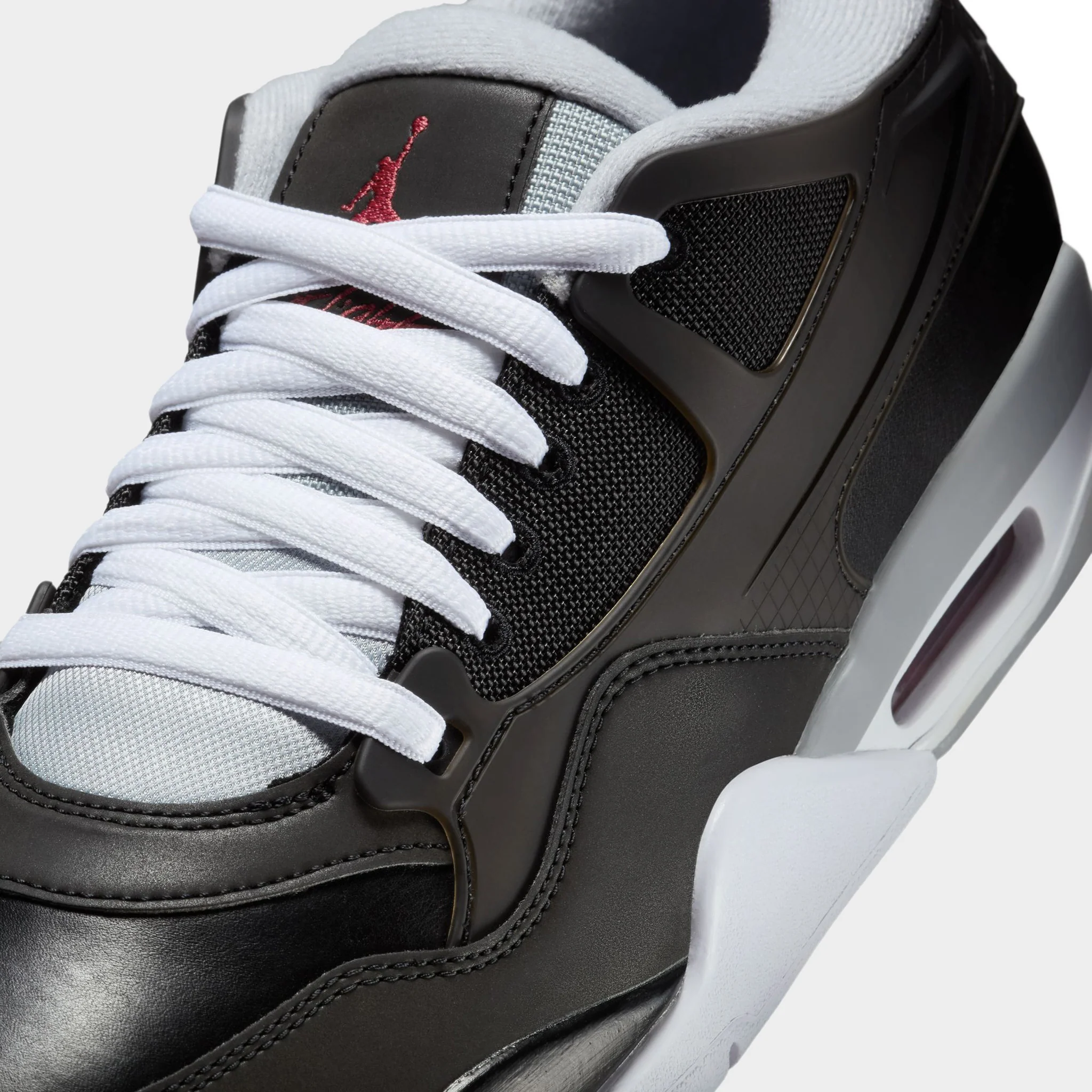 Jordan 4 RM PRM Black / Fire Red - Wolf Grey - Image 3
