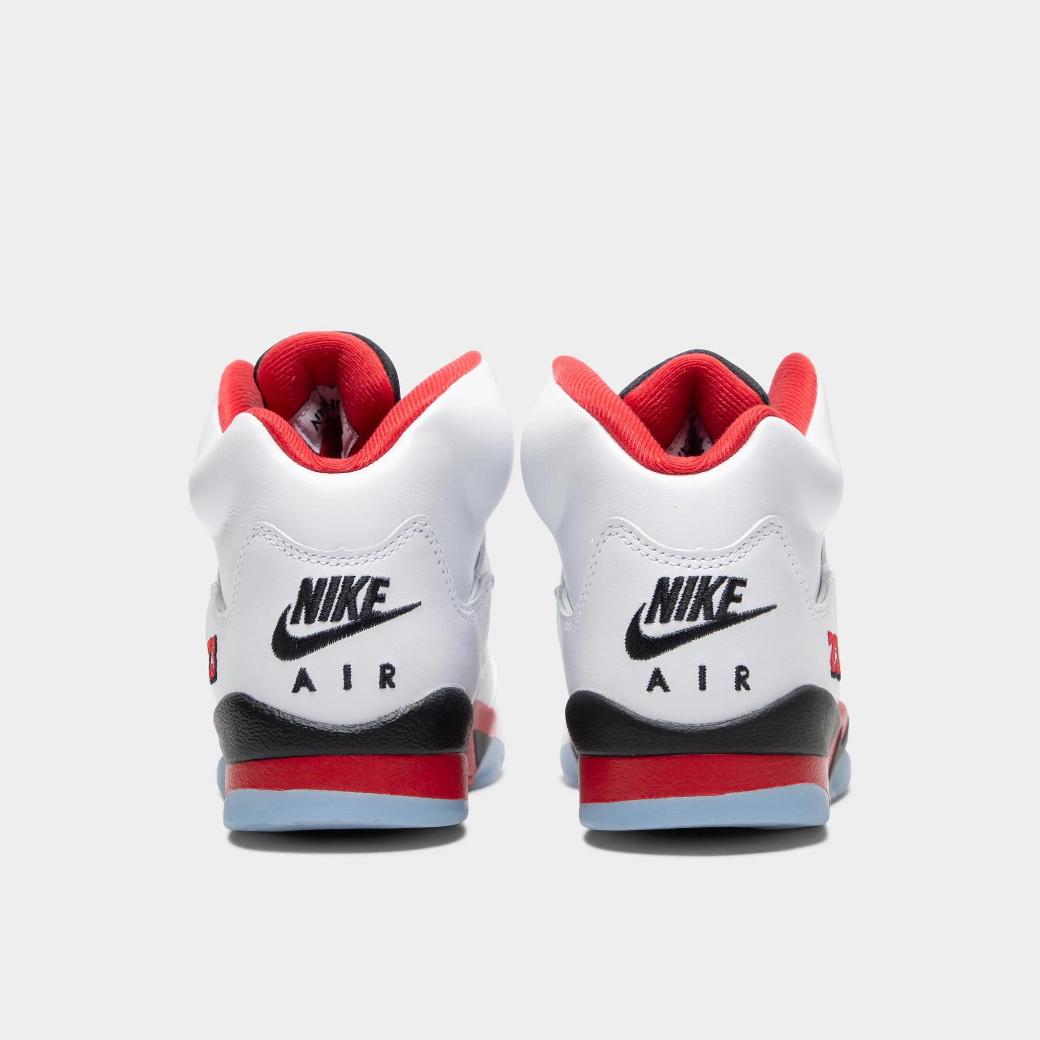 Jordan 5 Retro GS White / Fire Red - Black - Image 4