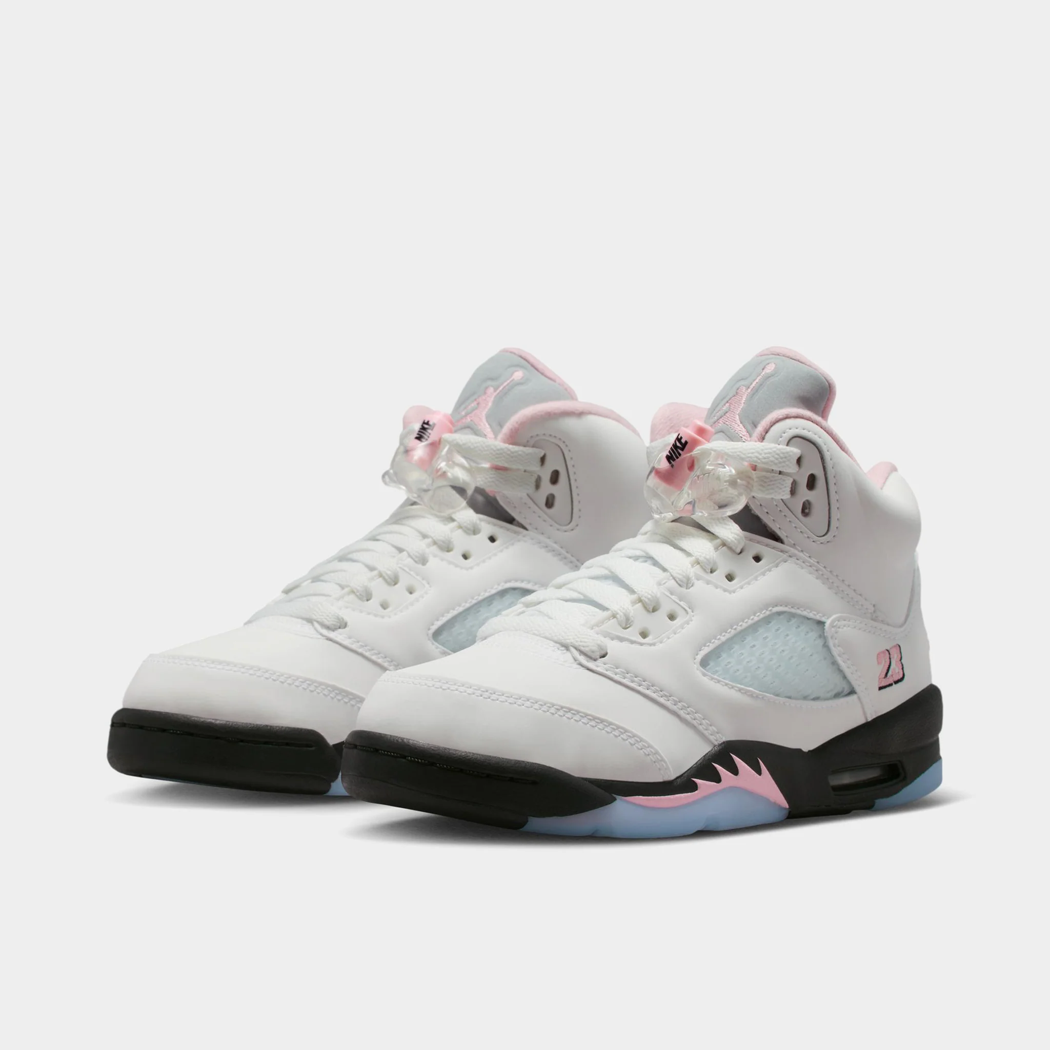 Jordan 5 Retro GS White / Medium Soft Pink - Black - Image 2