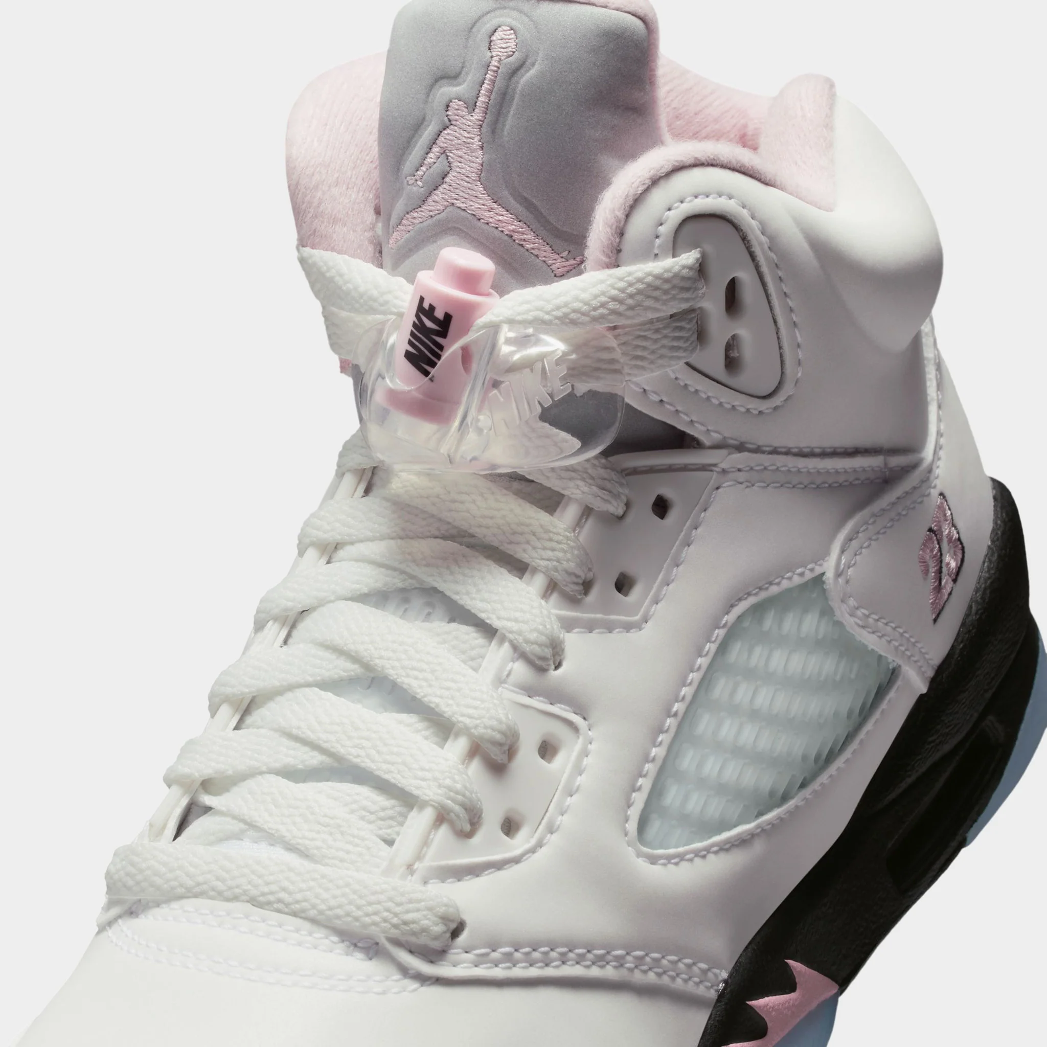 Jordan 5 Retro GS White / Medium Soft Pink - Black - Image 3
