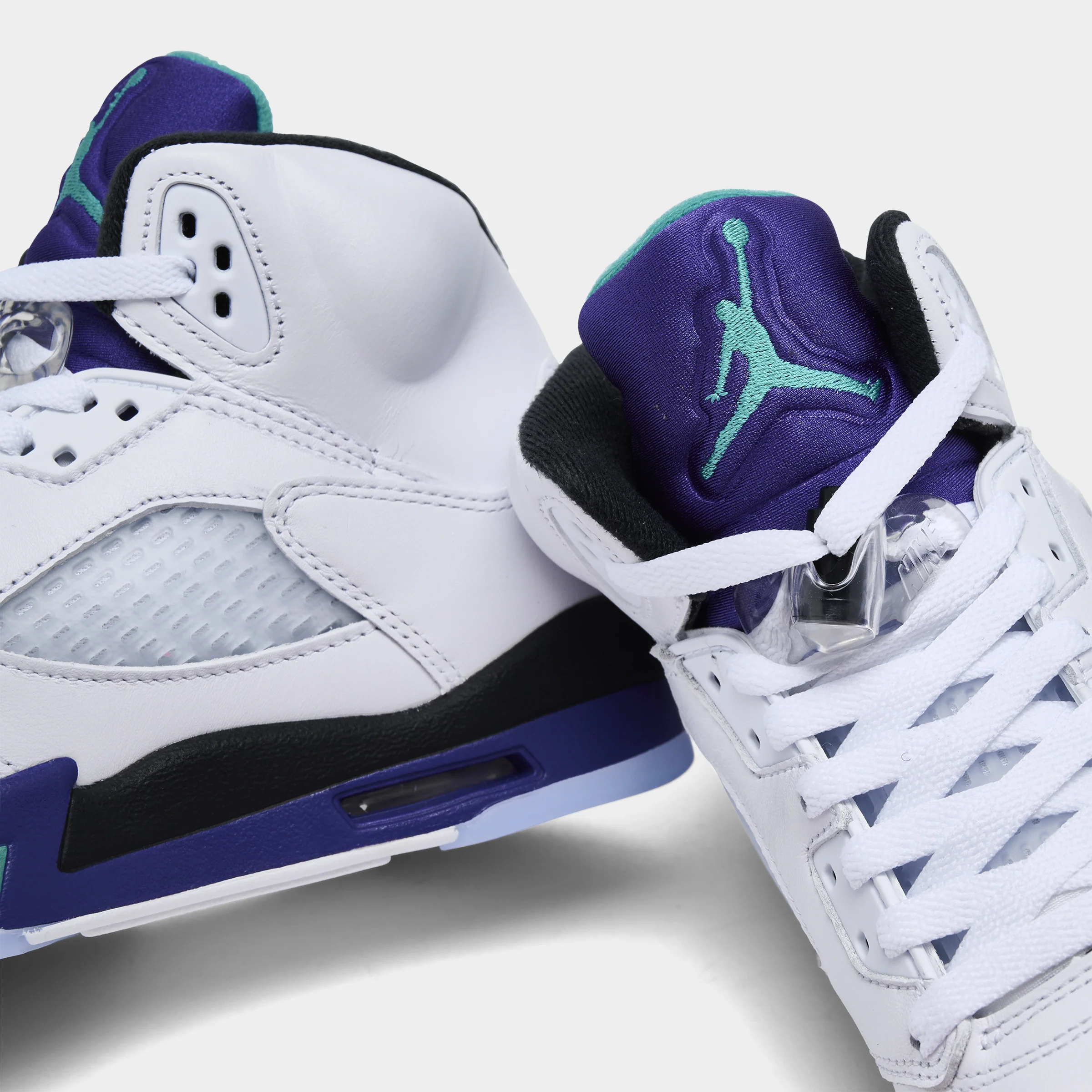 Jordan 5 Retro OG GS White / New Emerald - Grape Ice - Image 3
