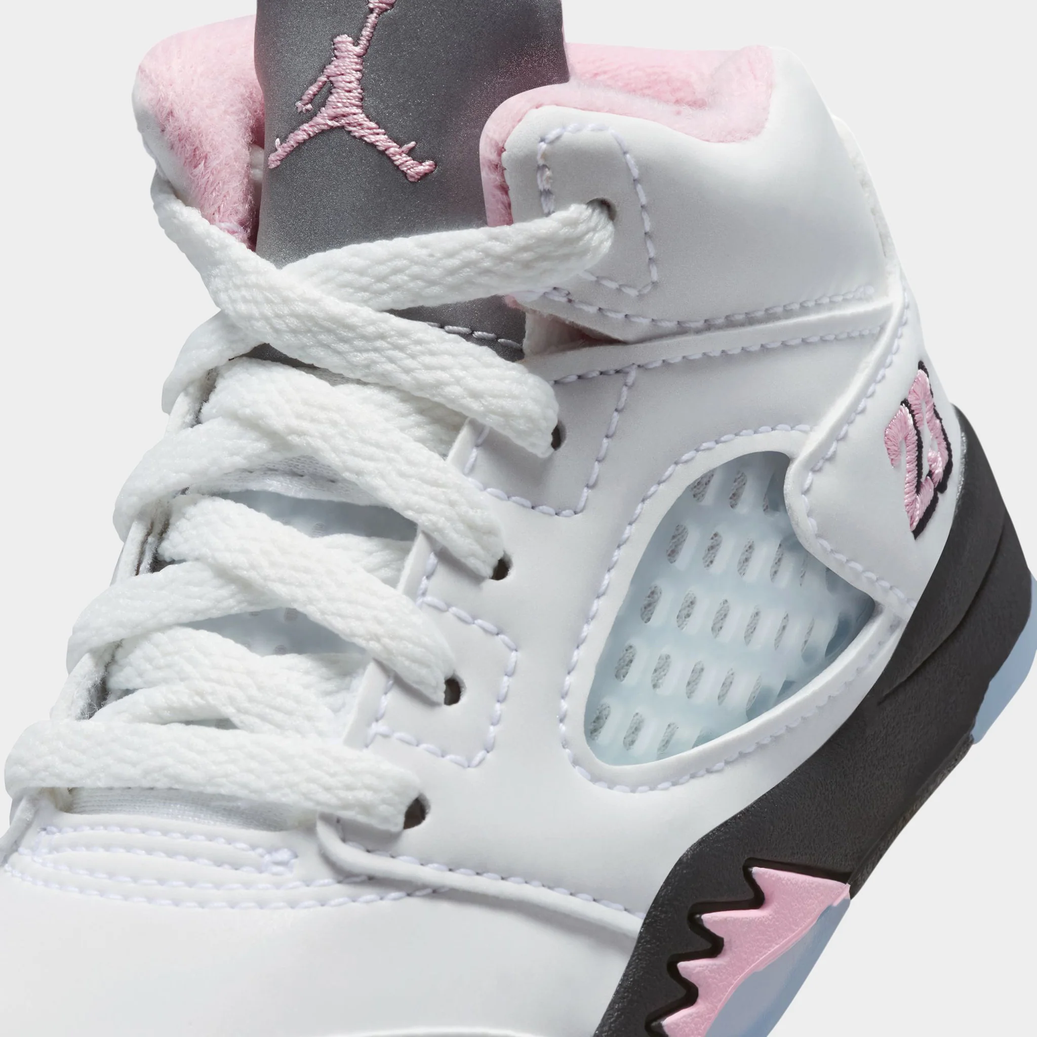 Jordan 5 Retro TD White / Medium Soft Pink - Black - Image 3