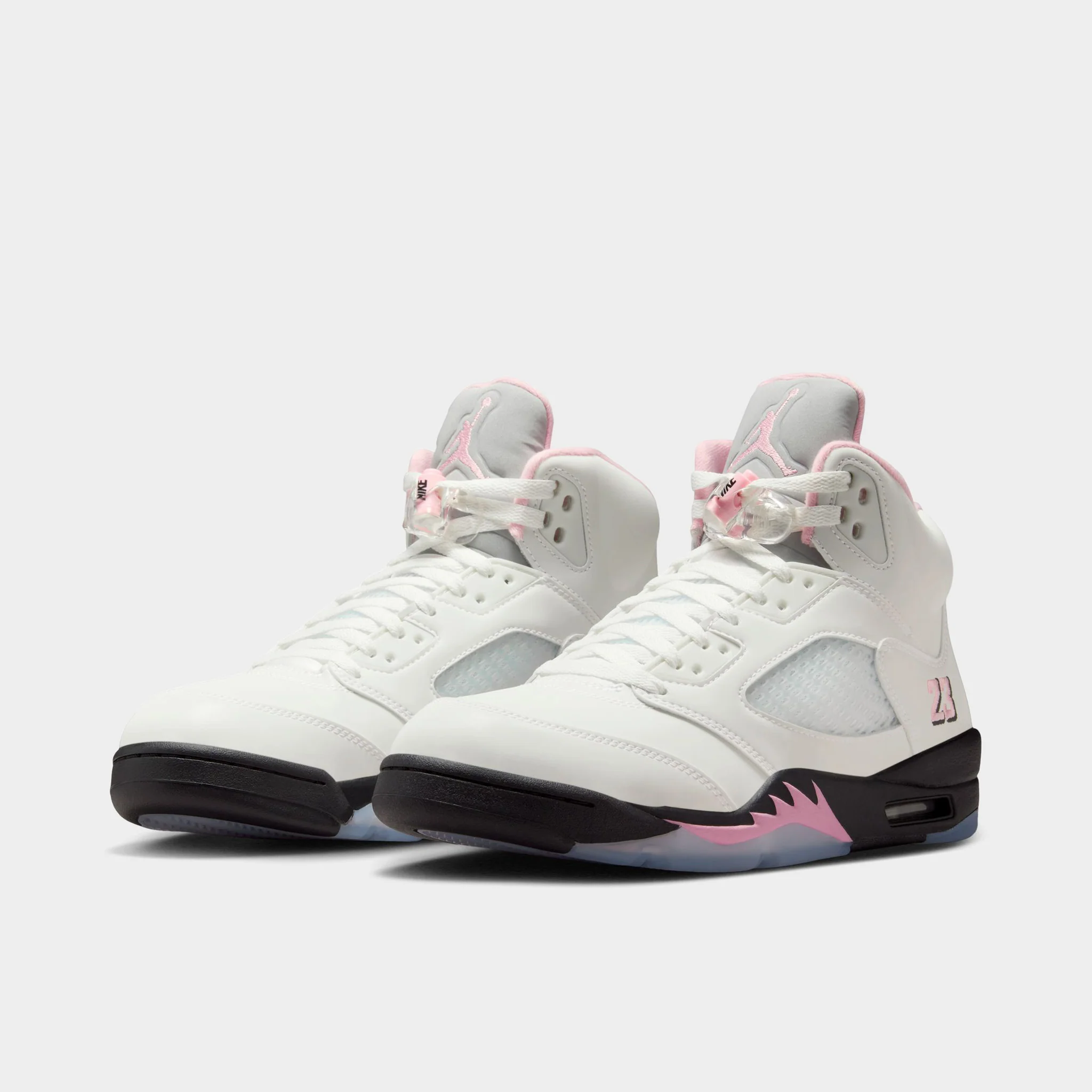Jordan 5 Retro White / Medium Soft Pink - Black - Image 2