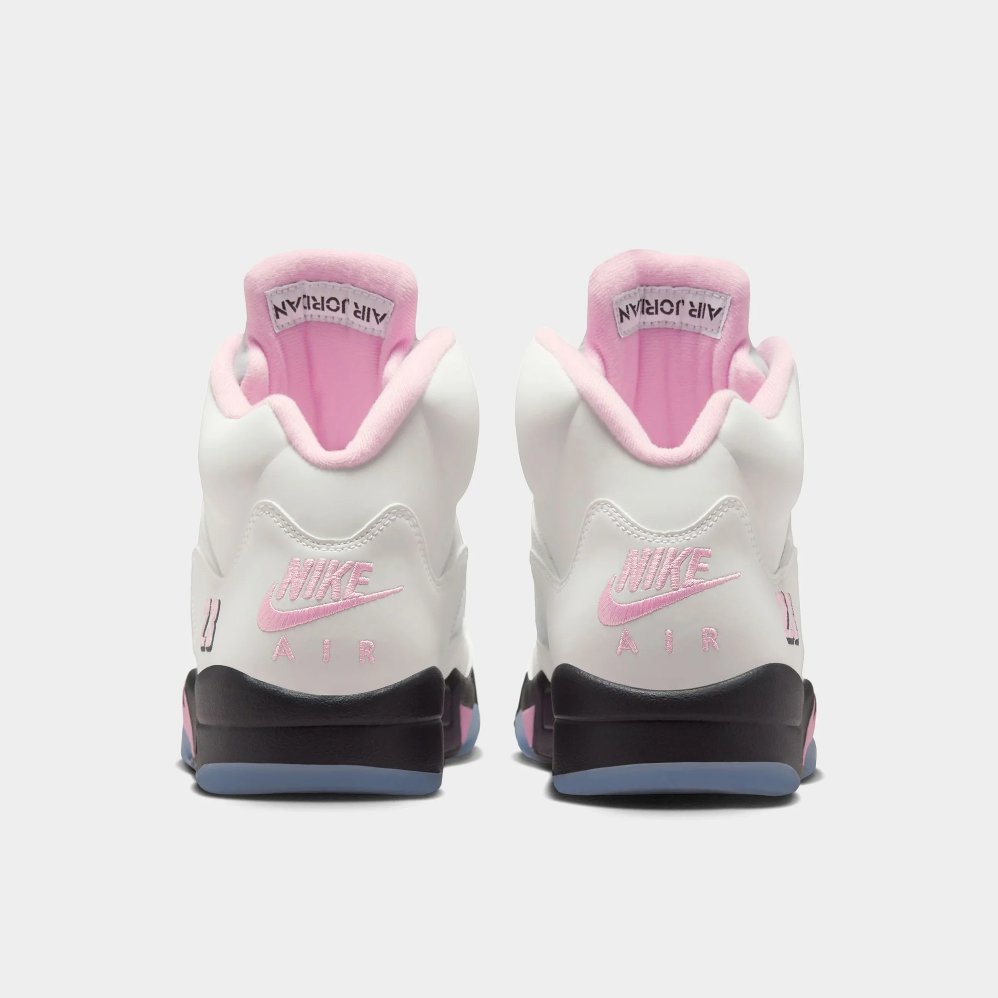 Jordan 5 Retro White / Medium Soft Pink - Black - Image 4