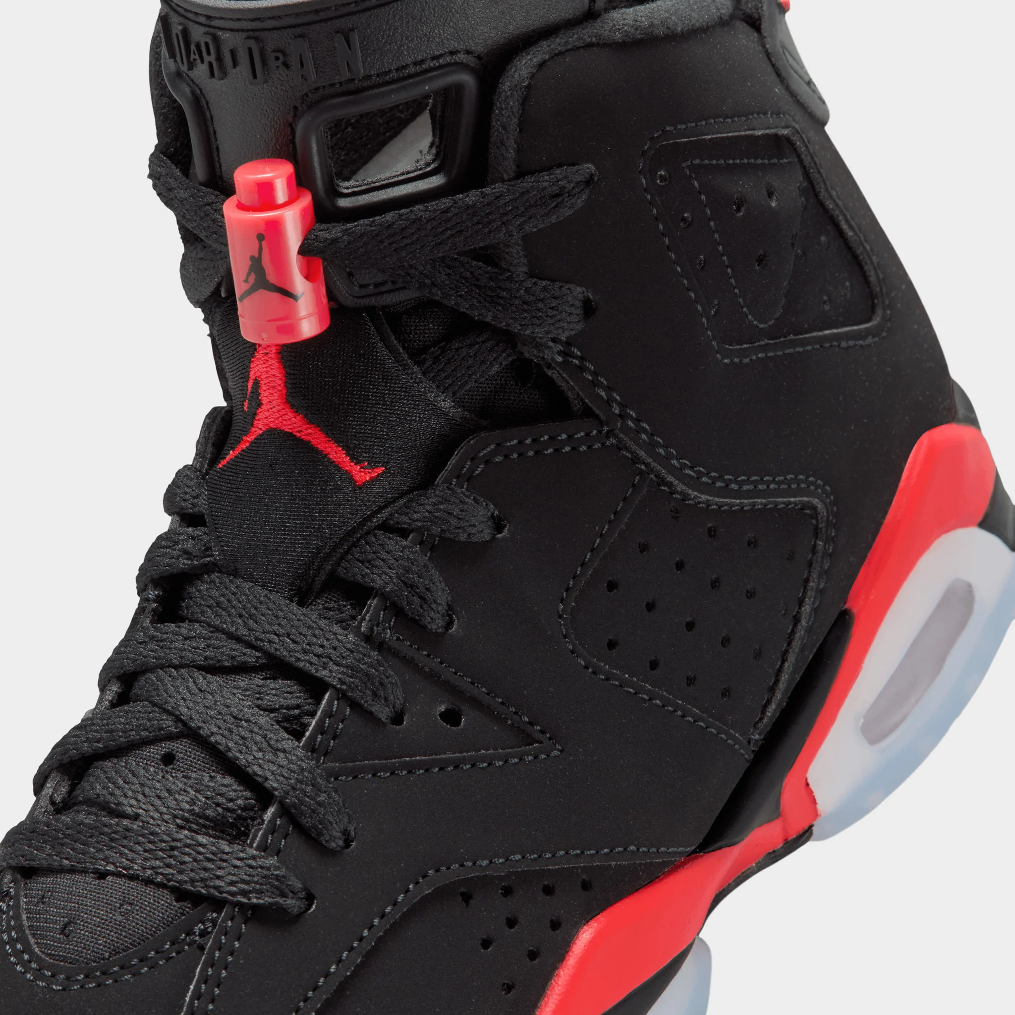 Jordan 6 Retro GS Black / Light Crimson - Image 3