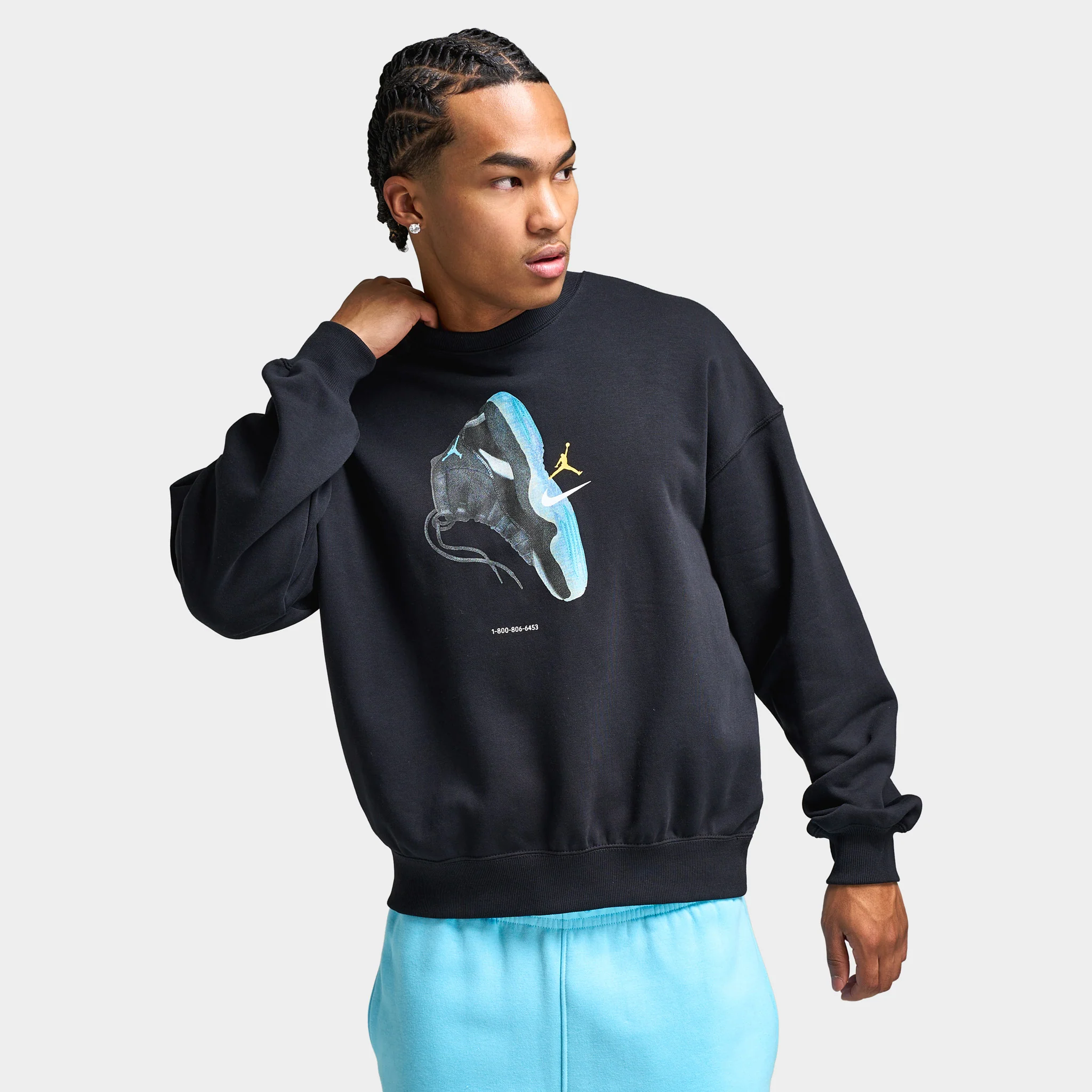 Jordan Brooklyn Fleece Crew / Black - Image 4